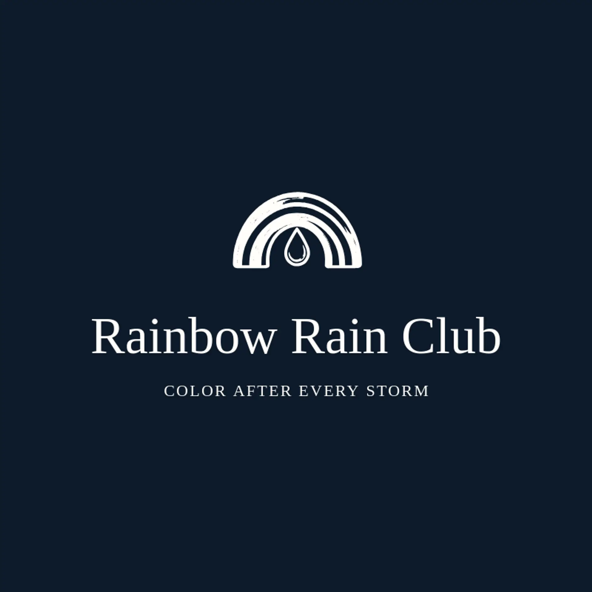 Rainbow Rain Club logo for rain