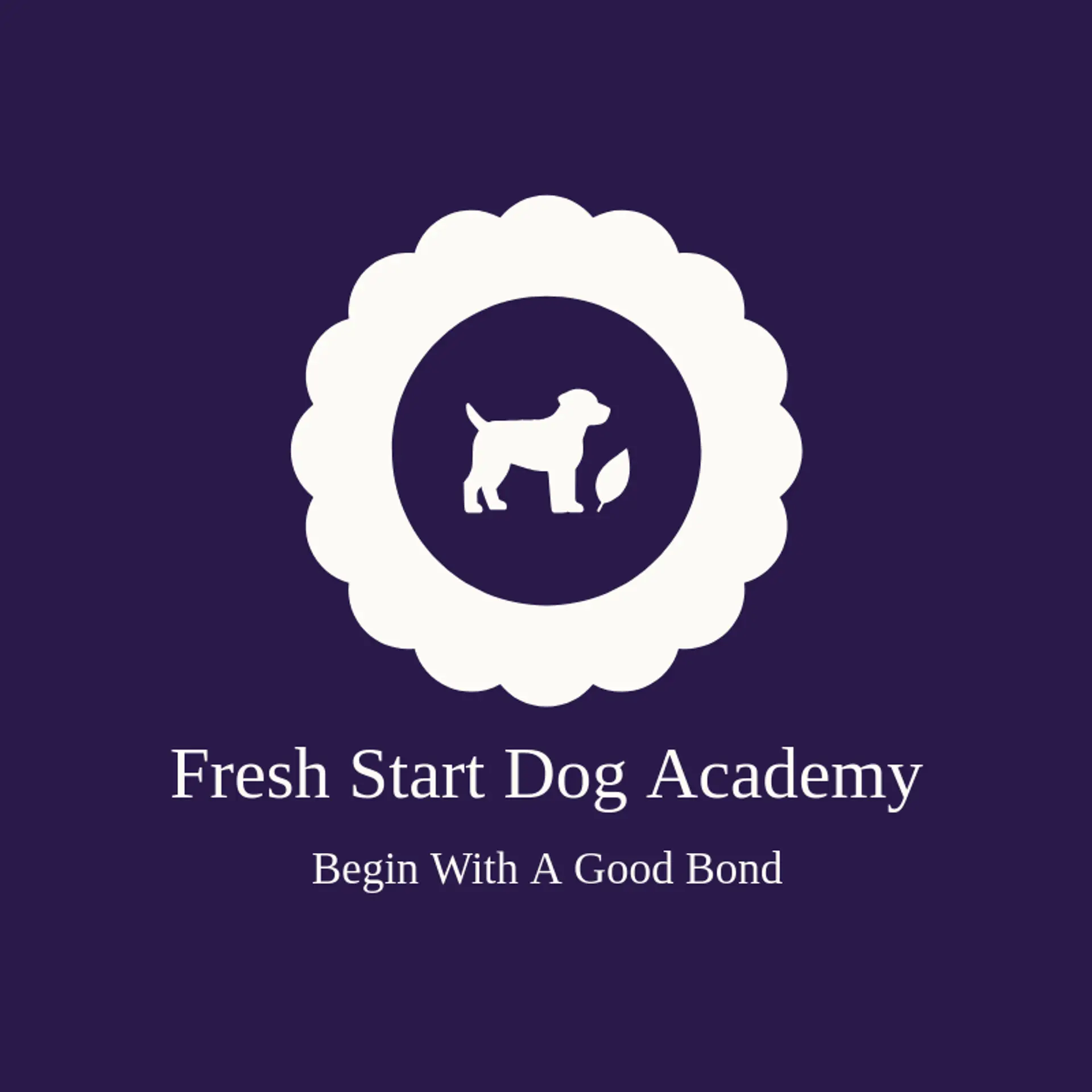 Fresh Start Dog Academy logo for dog training