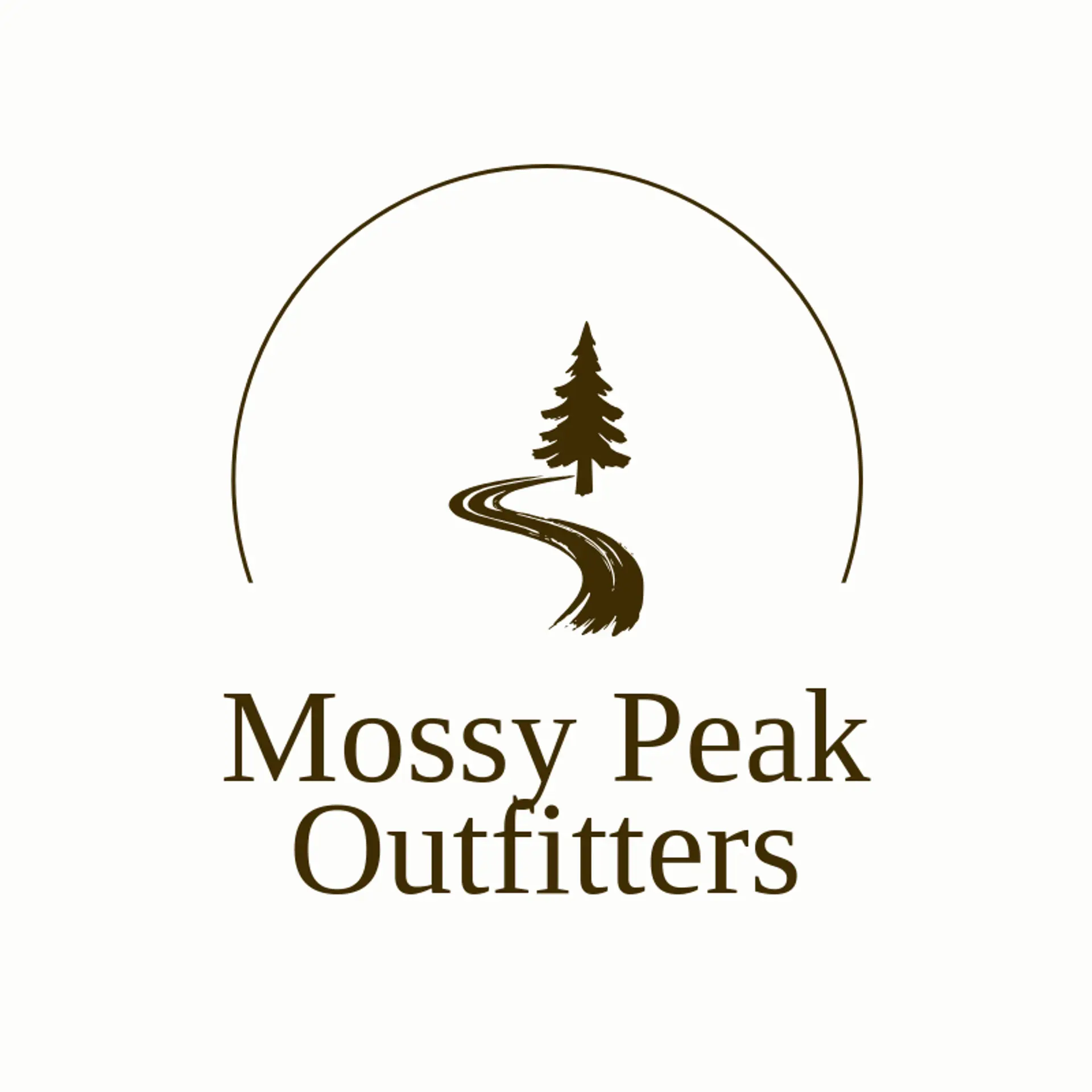 Mossy Peak Outfitters logo for pine tree