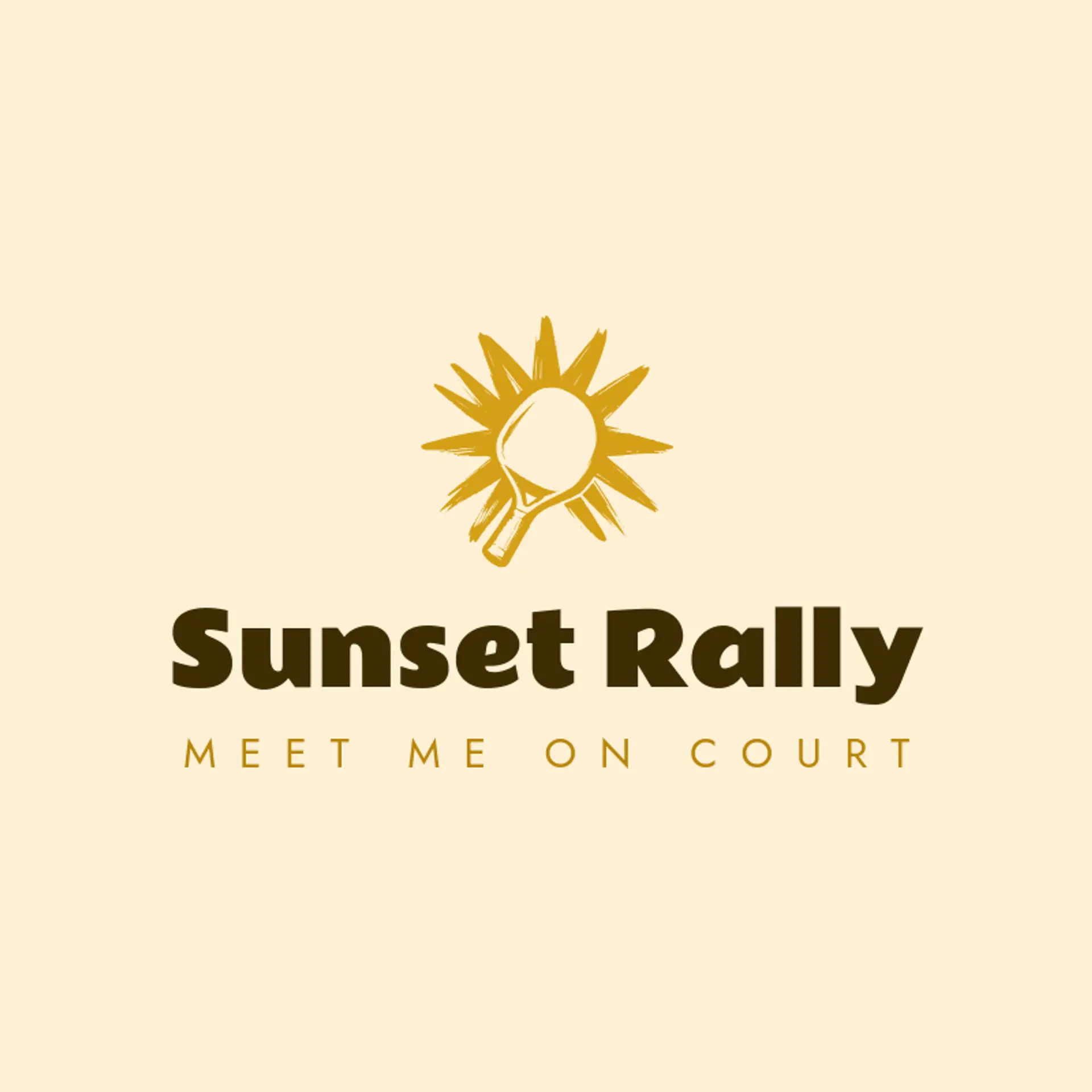 Sunset Rally logo for pickleball
