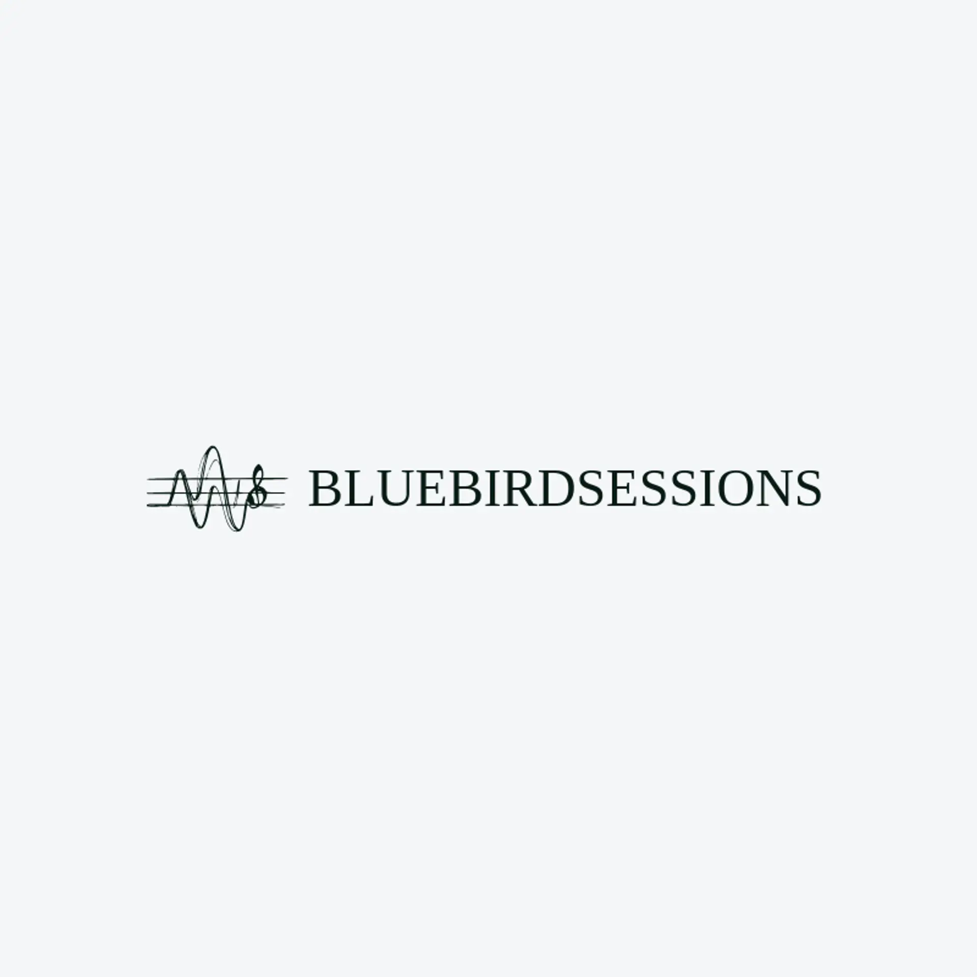 Bluebird Sessions logo for sound wave