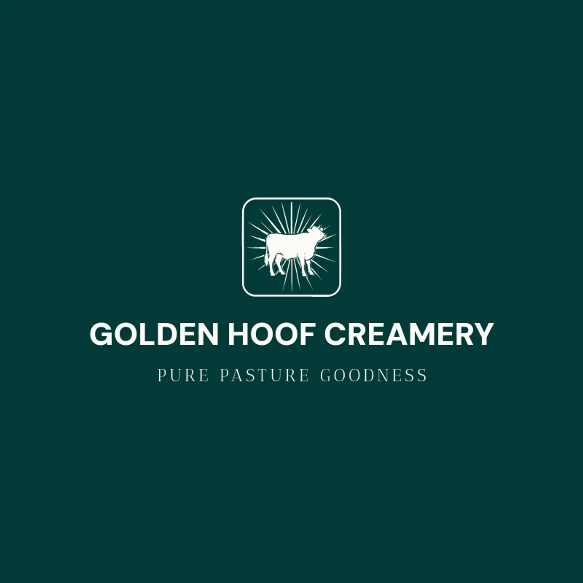 Golden Hoof Creamery logo for dairy farm