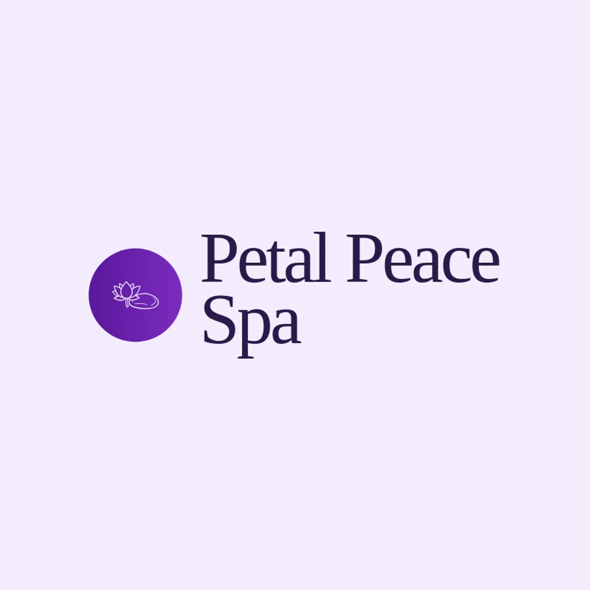 Petal Peace Spa logo for lotus flower