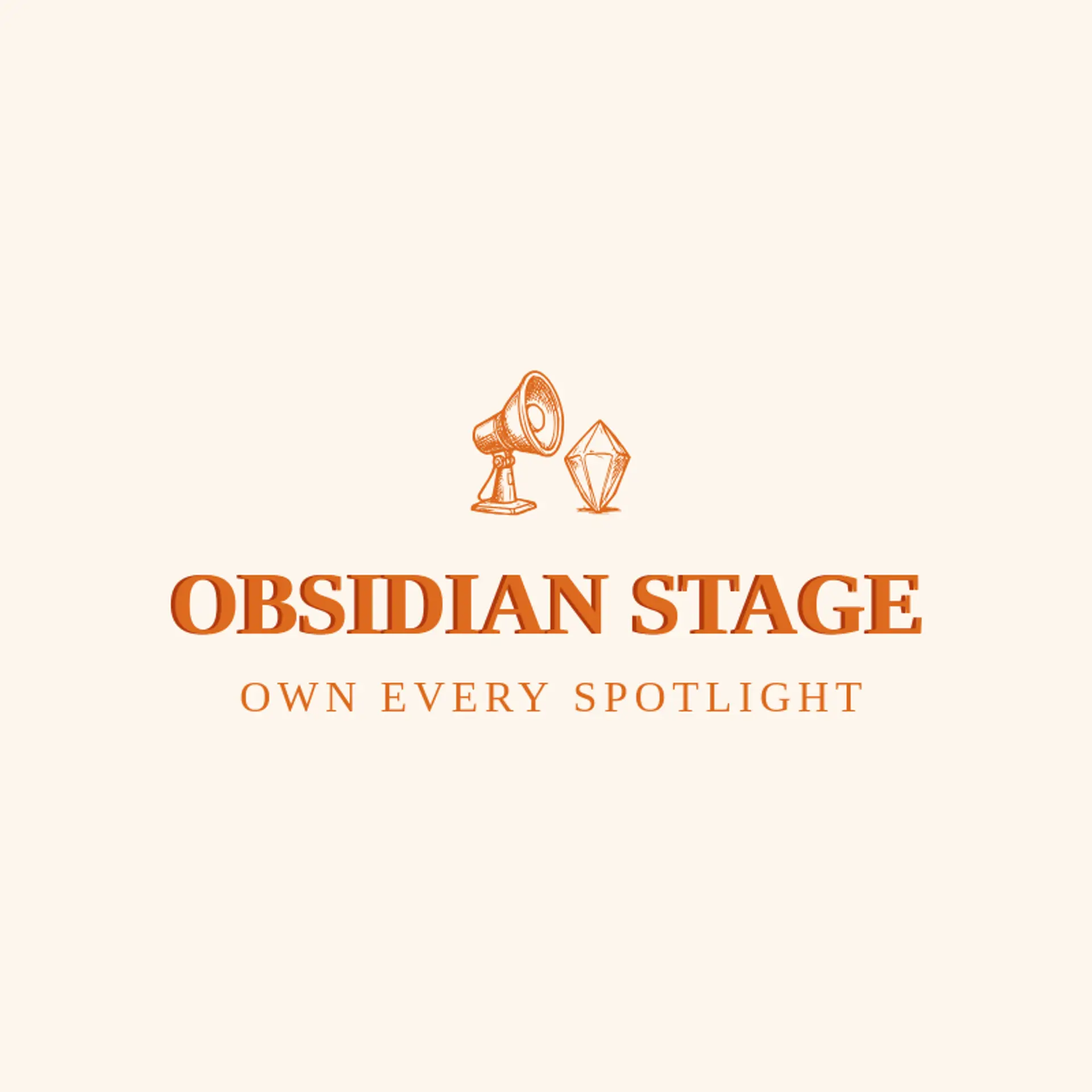 Obsidian Stage logo for rock and roll