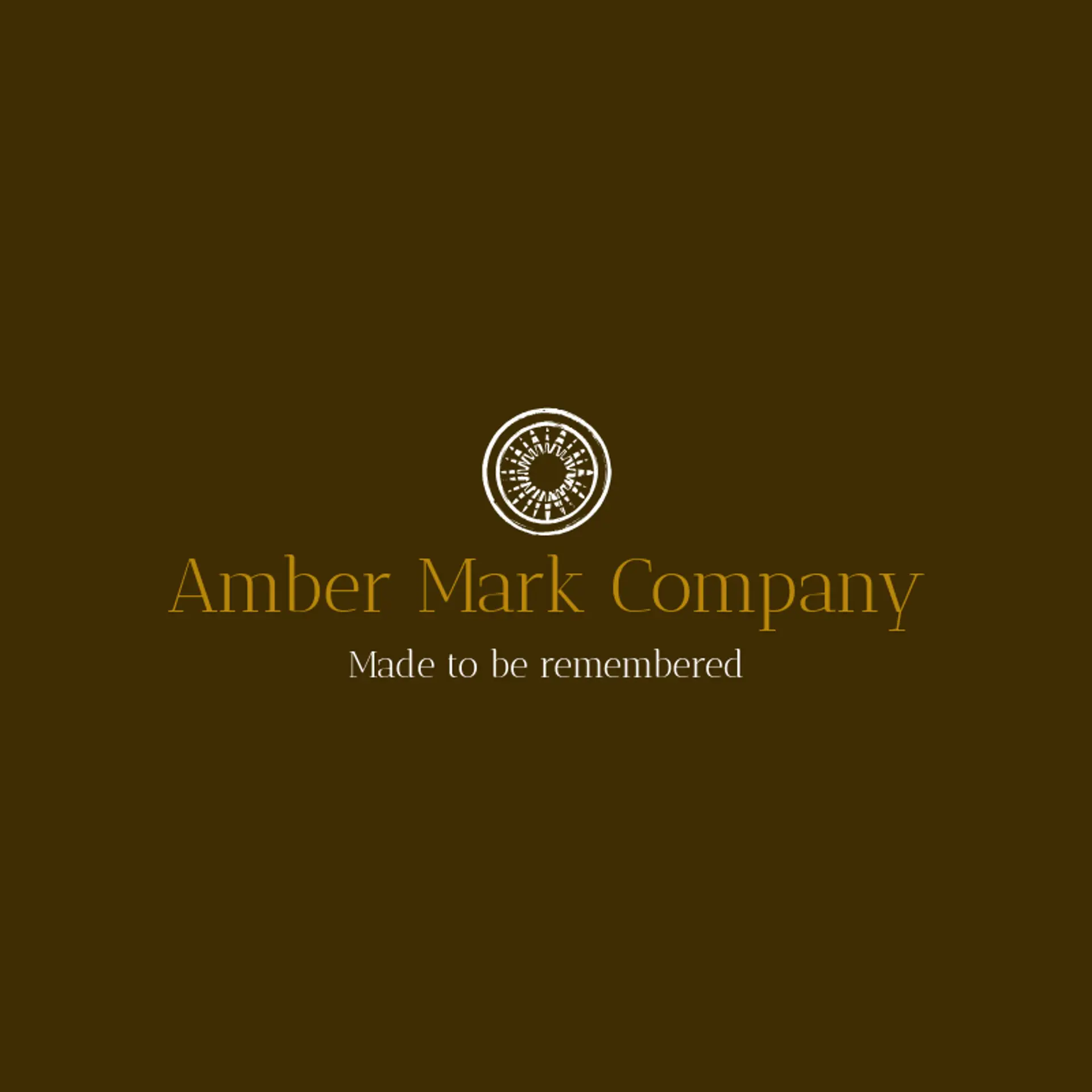 Amber Mark Company logo for stamp