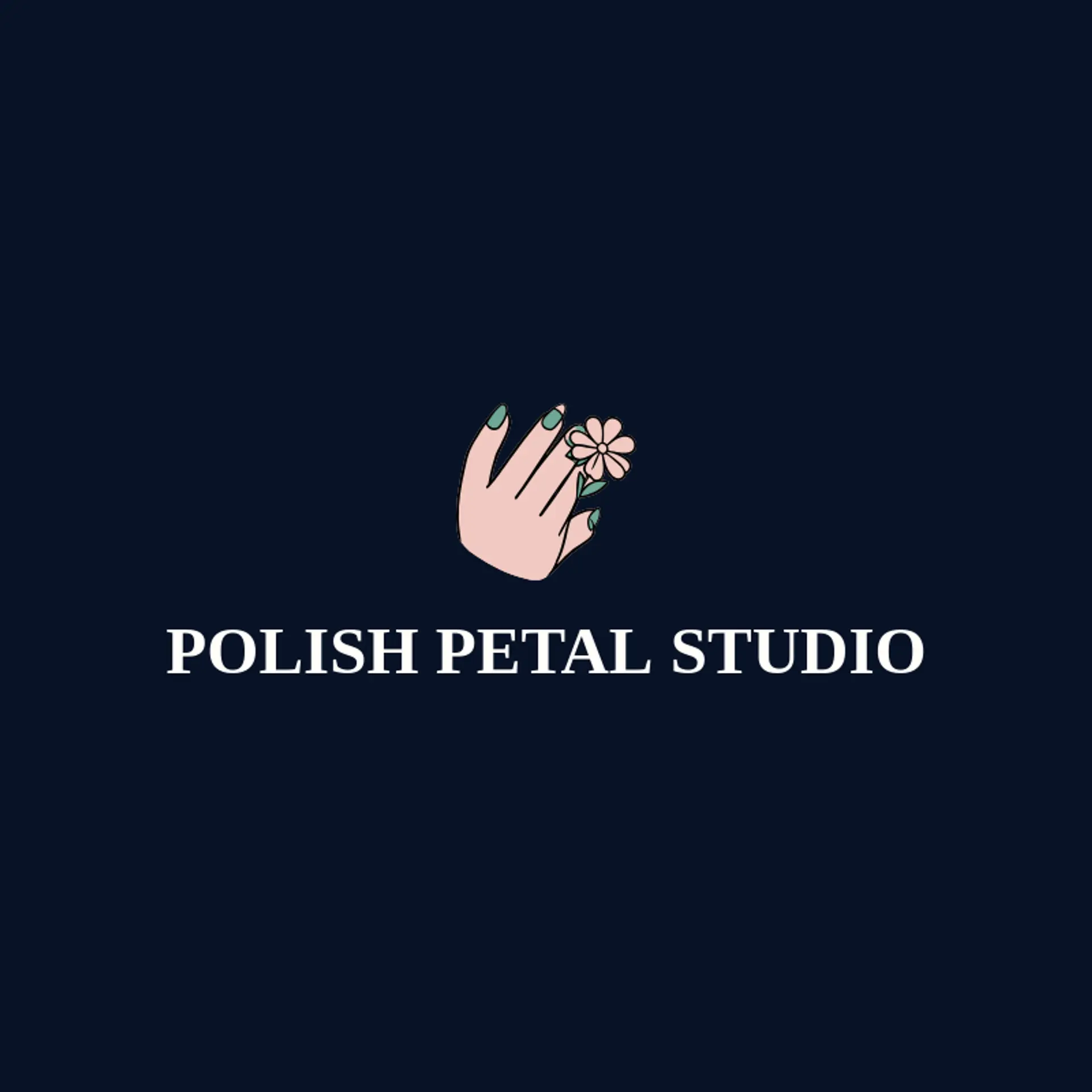 Polish Petal Studio logo for nails