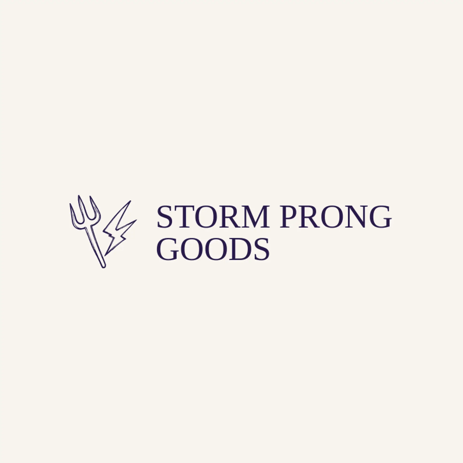 Storm Prong Goods logo for trident