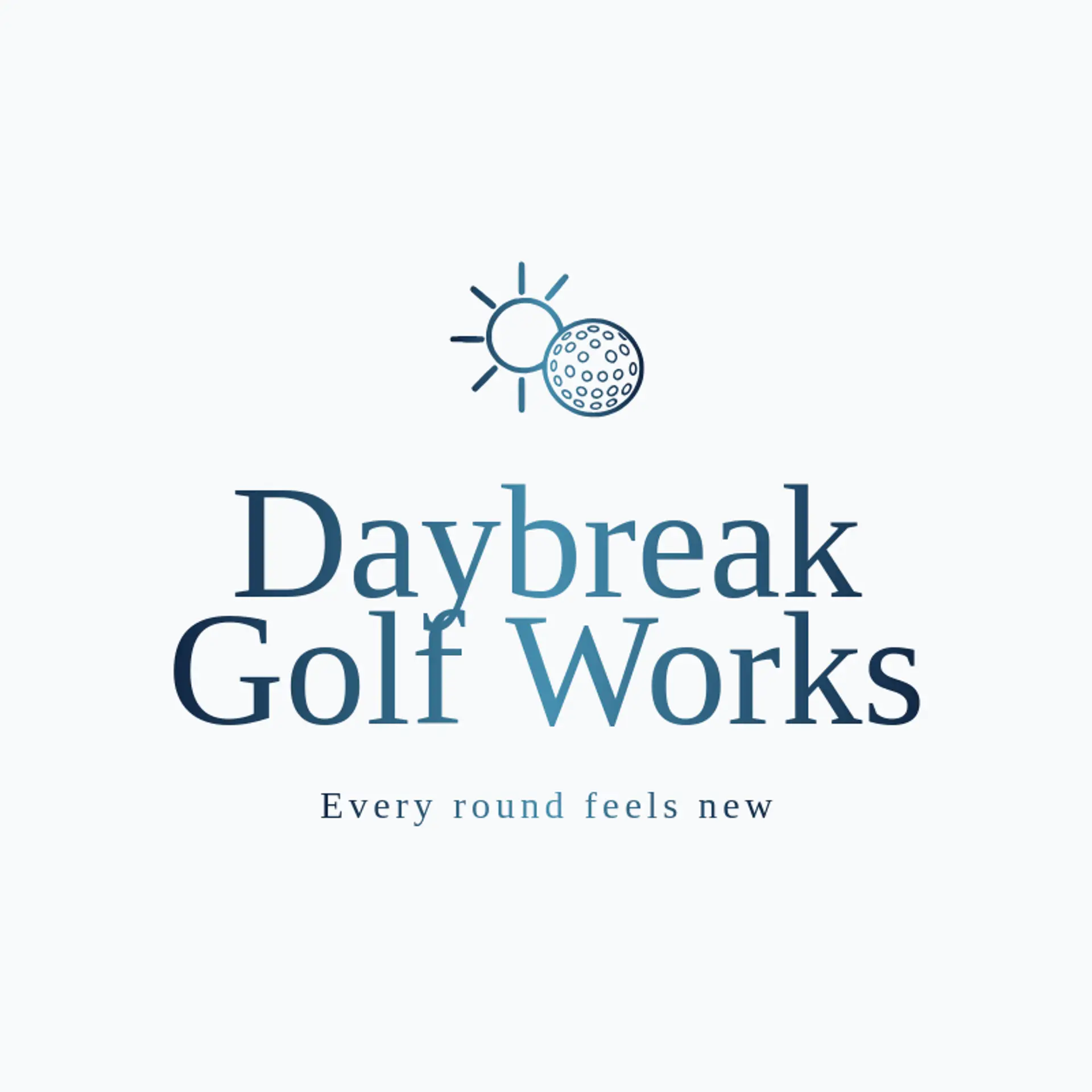 Daybreak Golf Works logo for golf ball