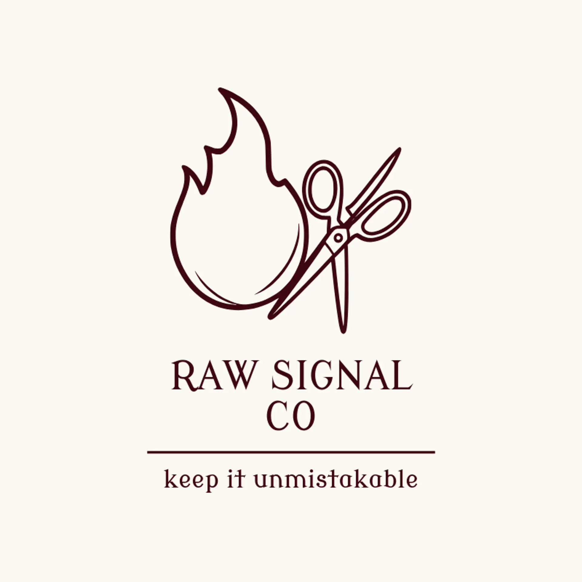 Raw Signal Co logo for streetwear