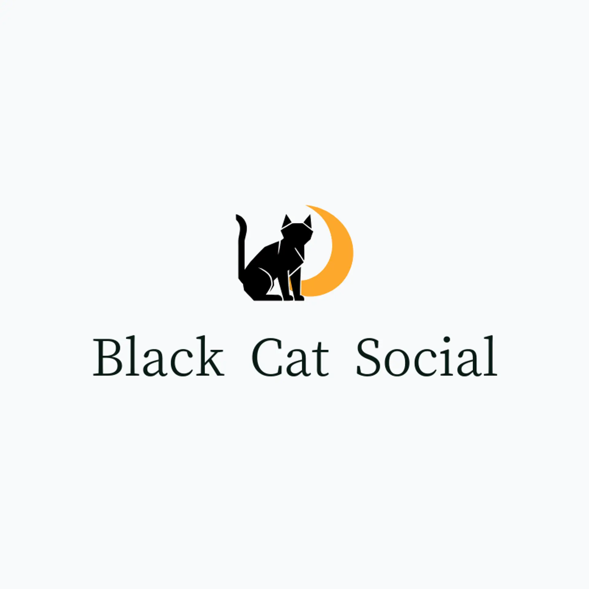 Black Cat Social logo for halloween