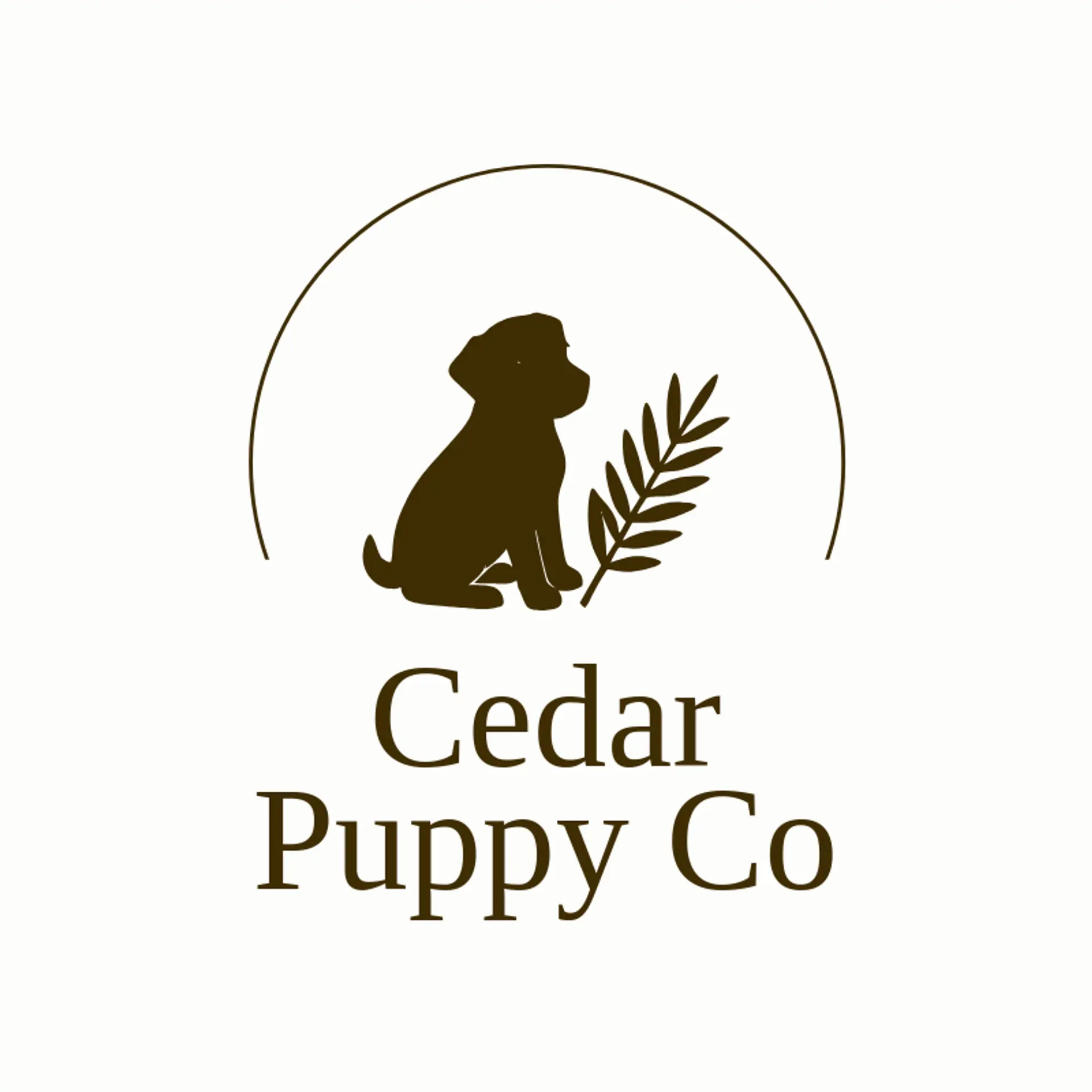 Cedar Puppy Co logo for puppy