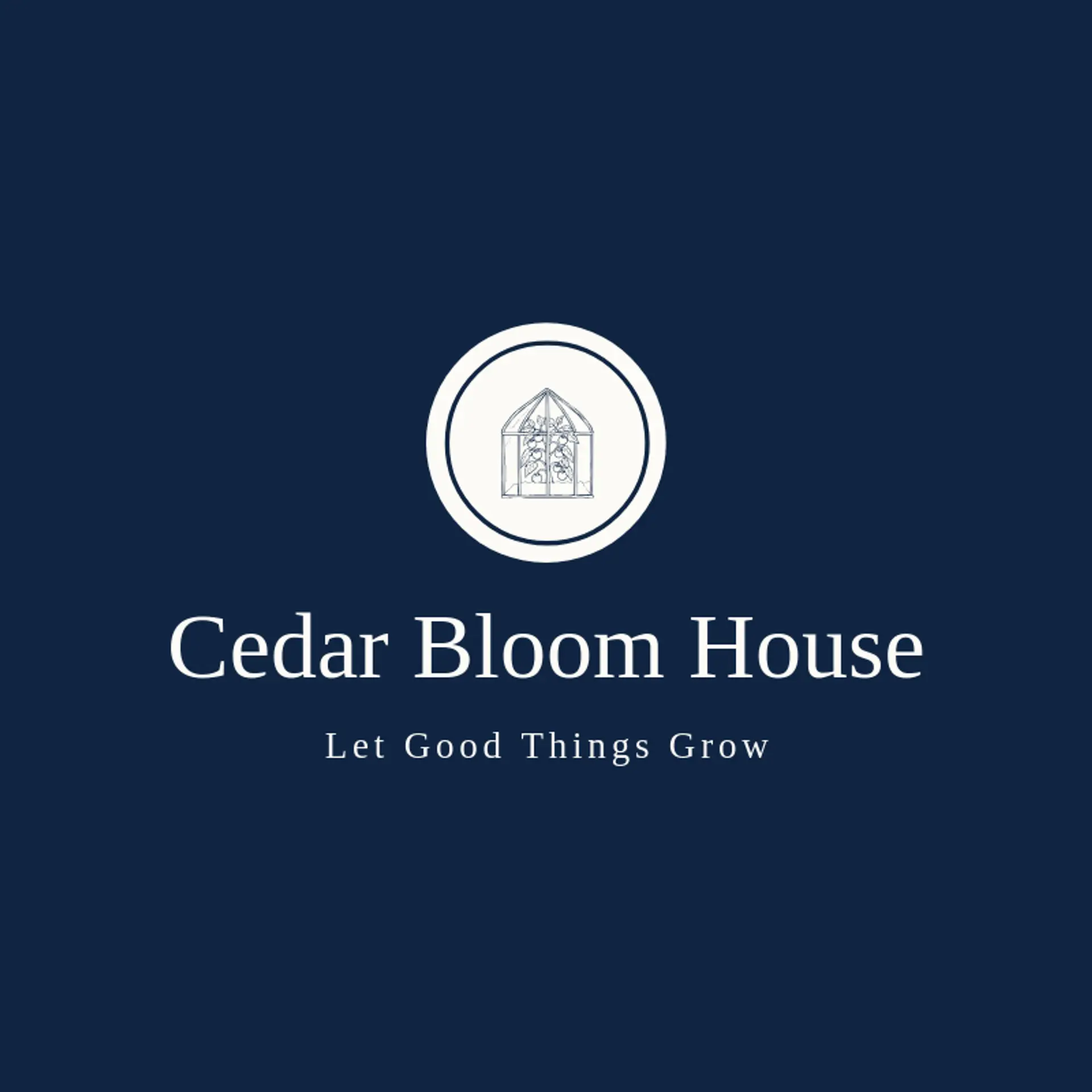 Cedar Bloom House logo for greenhouse