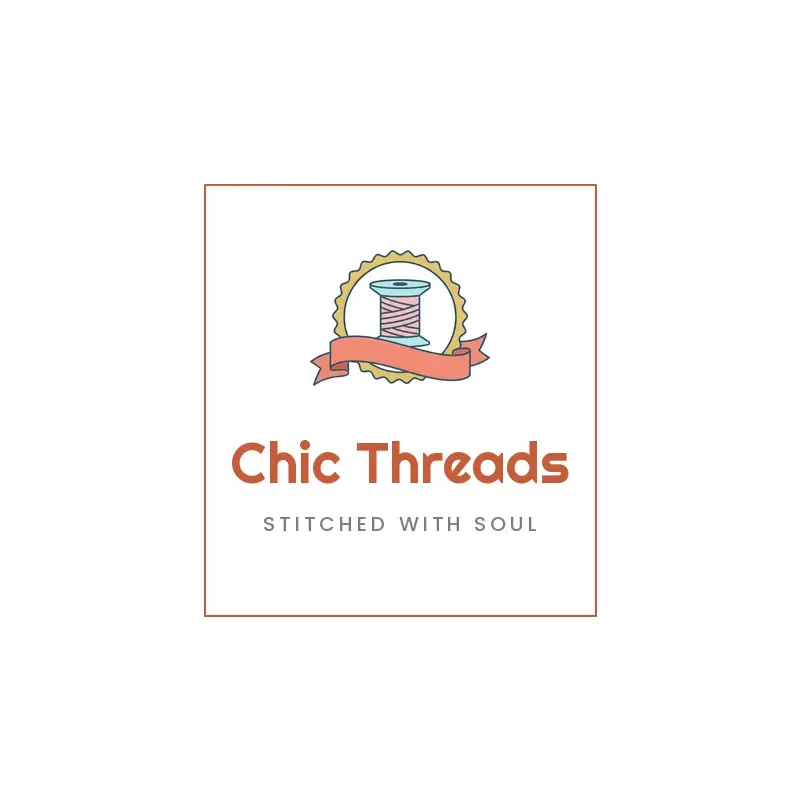 The clothing brand name Chic Threads as a branded logo in a retro style