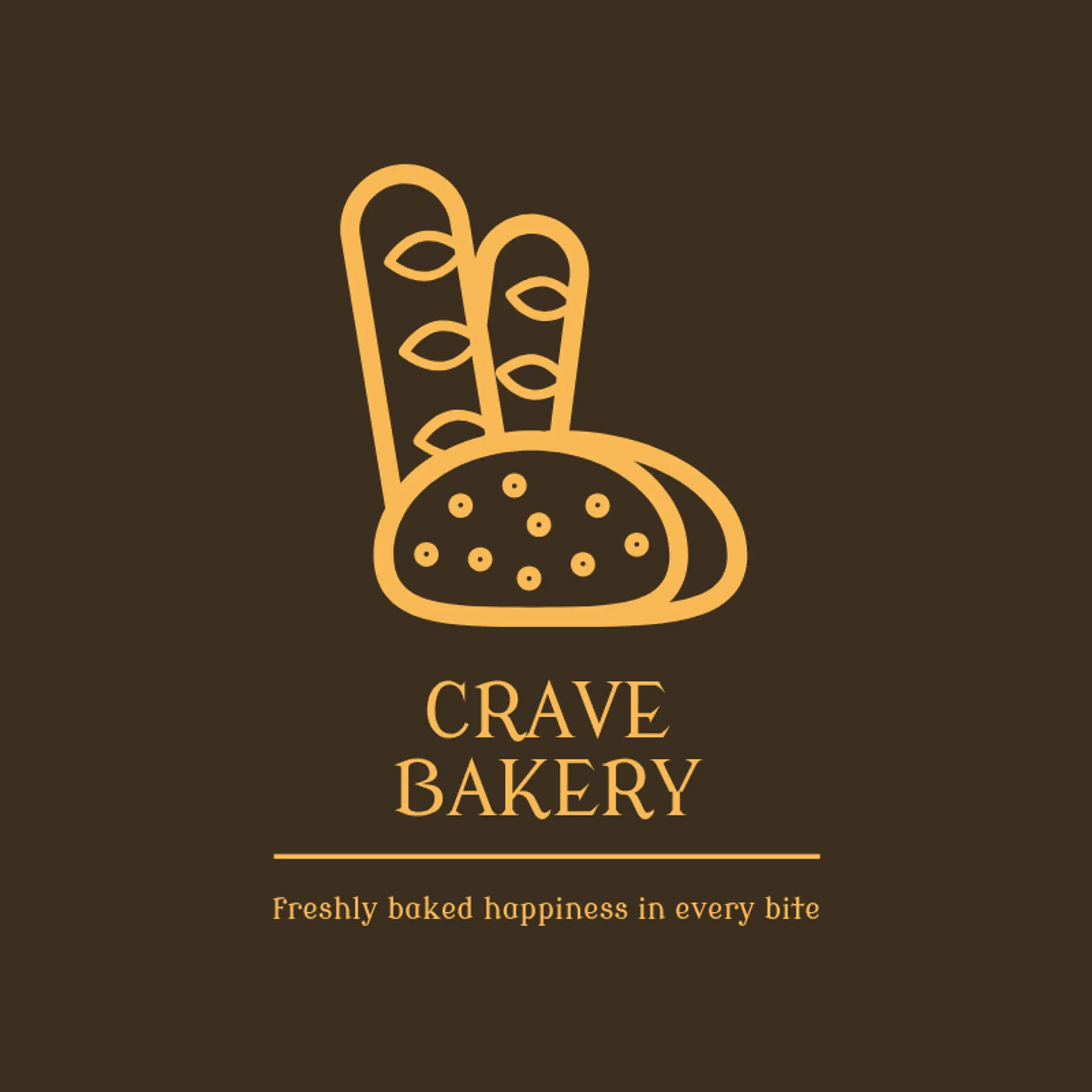 Crave Bakery logo for bakery
