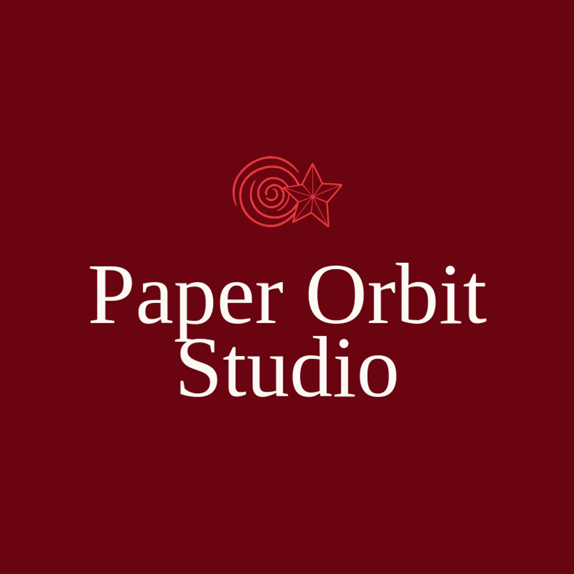 Paper Orbit Studio logo for spiral