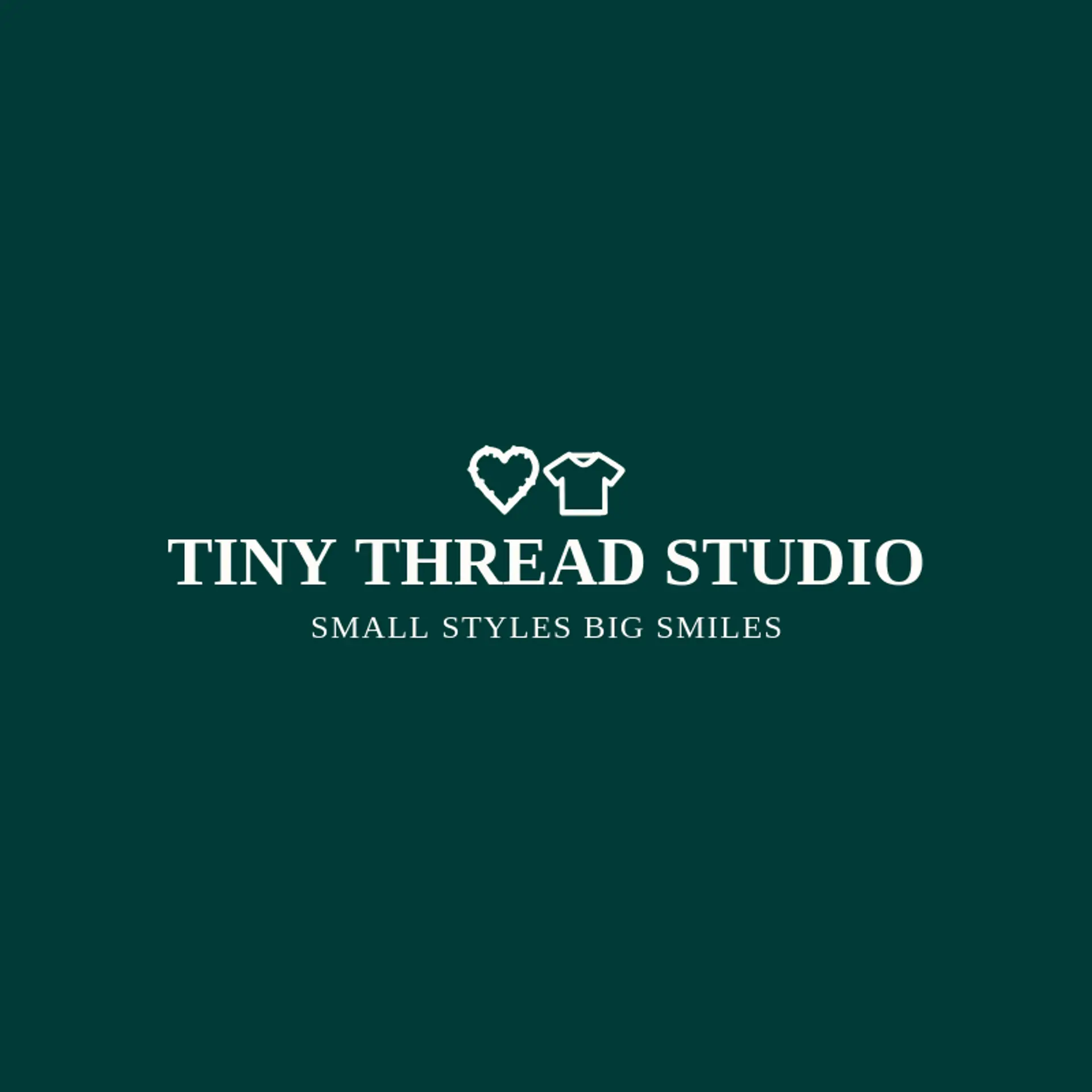 Tiny Thread Studio logo for kids clothing