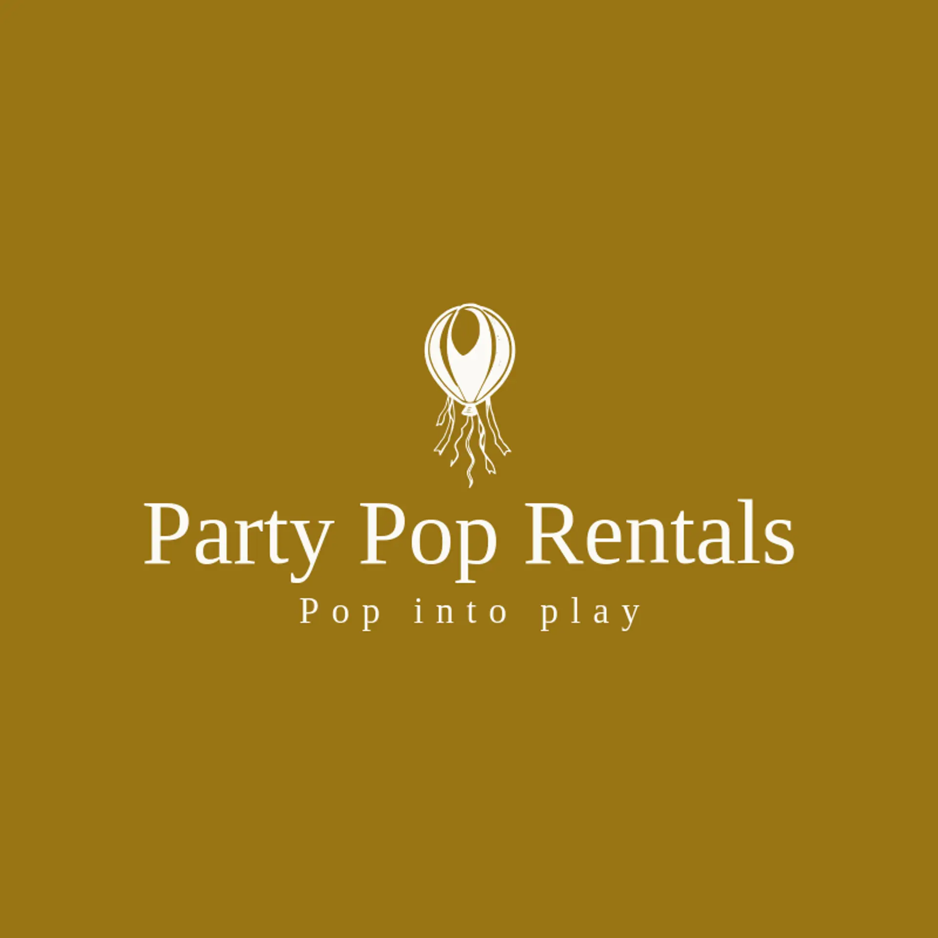 Party Pop Rentals logo for inflatable
