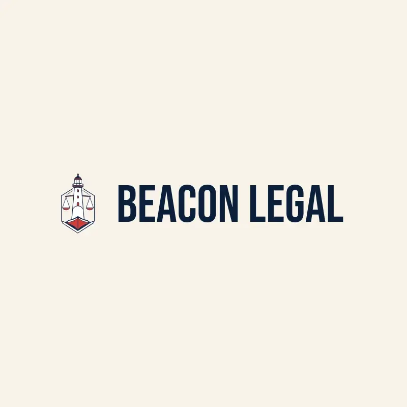 The law firm name Beacon Legal as a branded logo with a color icon