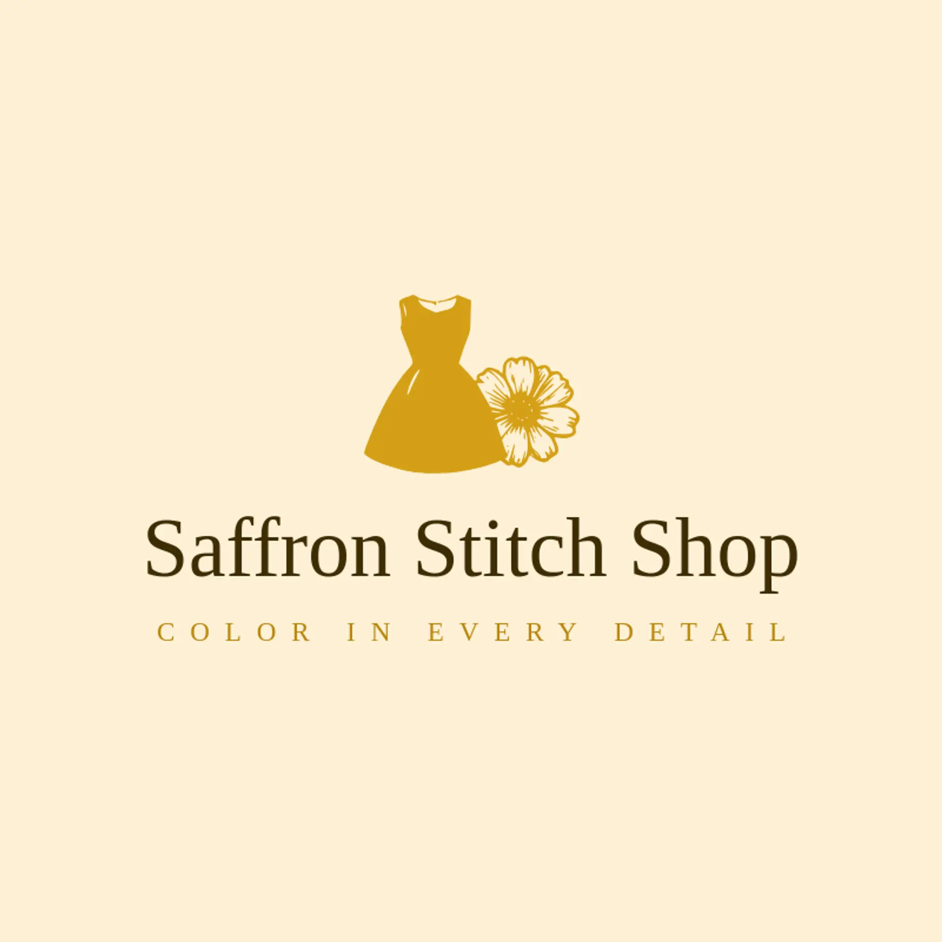 Saffron Stitch Shop logo for dress
