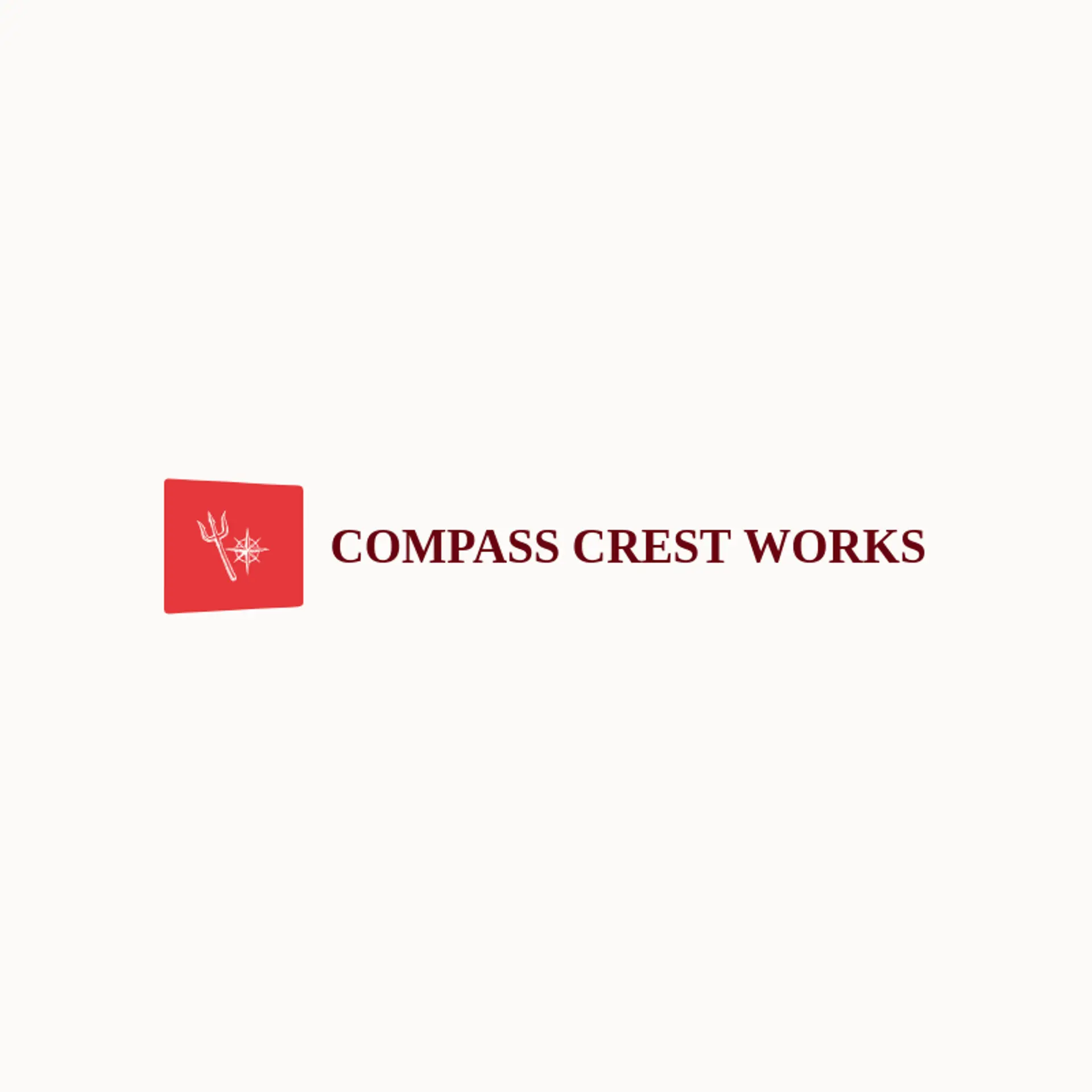 Compass Crest Works logo for trident