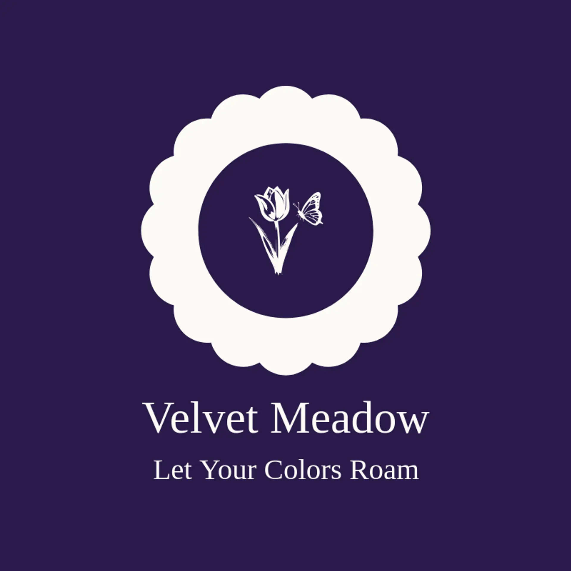 Velvet Meadow logo for hippie