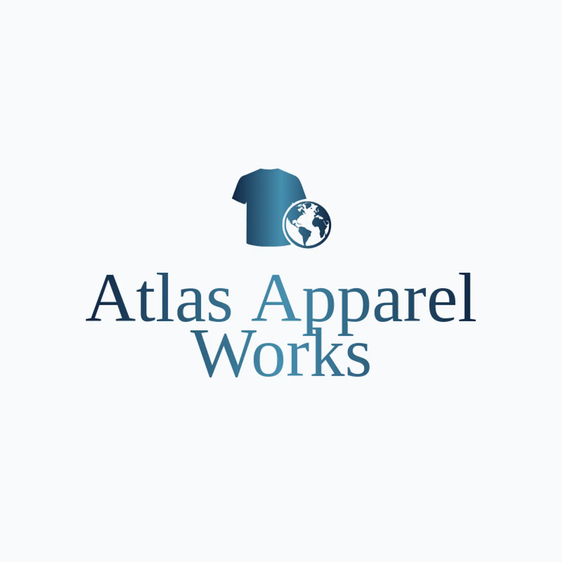 Atlas Apparel Works logo for uniform