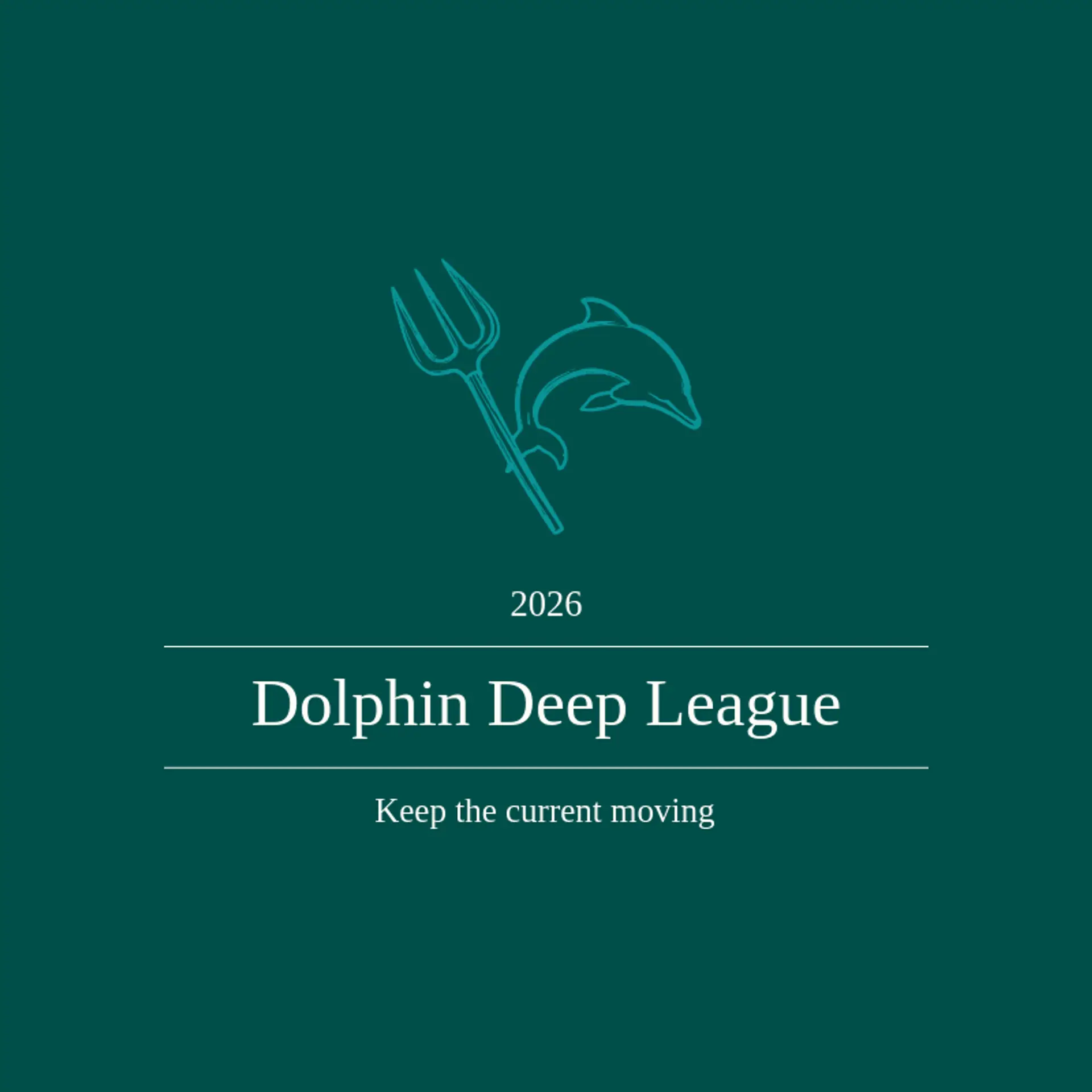 Dolphin Deep League logo for trident