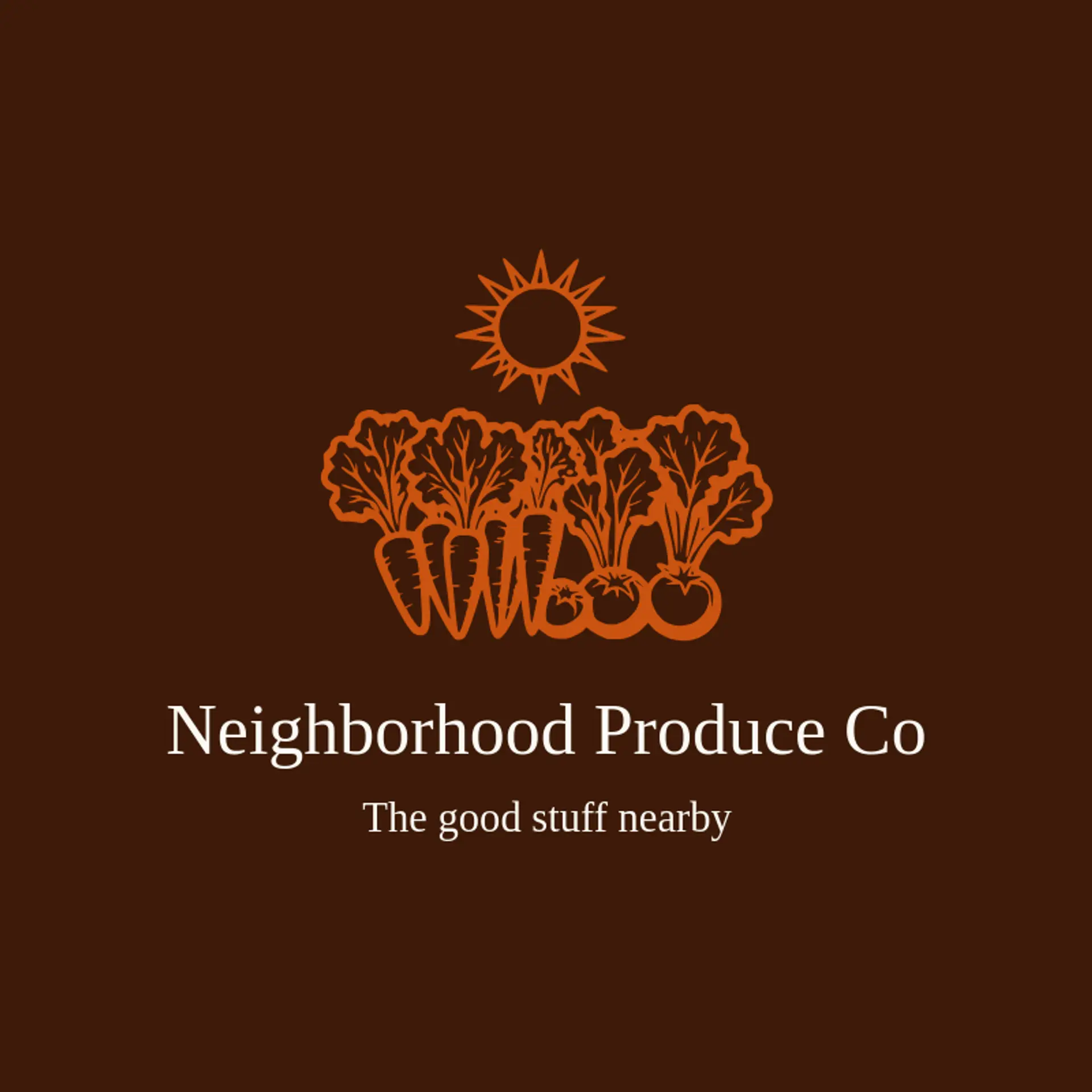 Neighborhood Produce Co logo for grocery store
