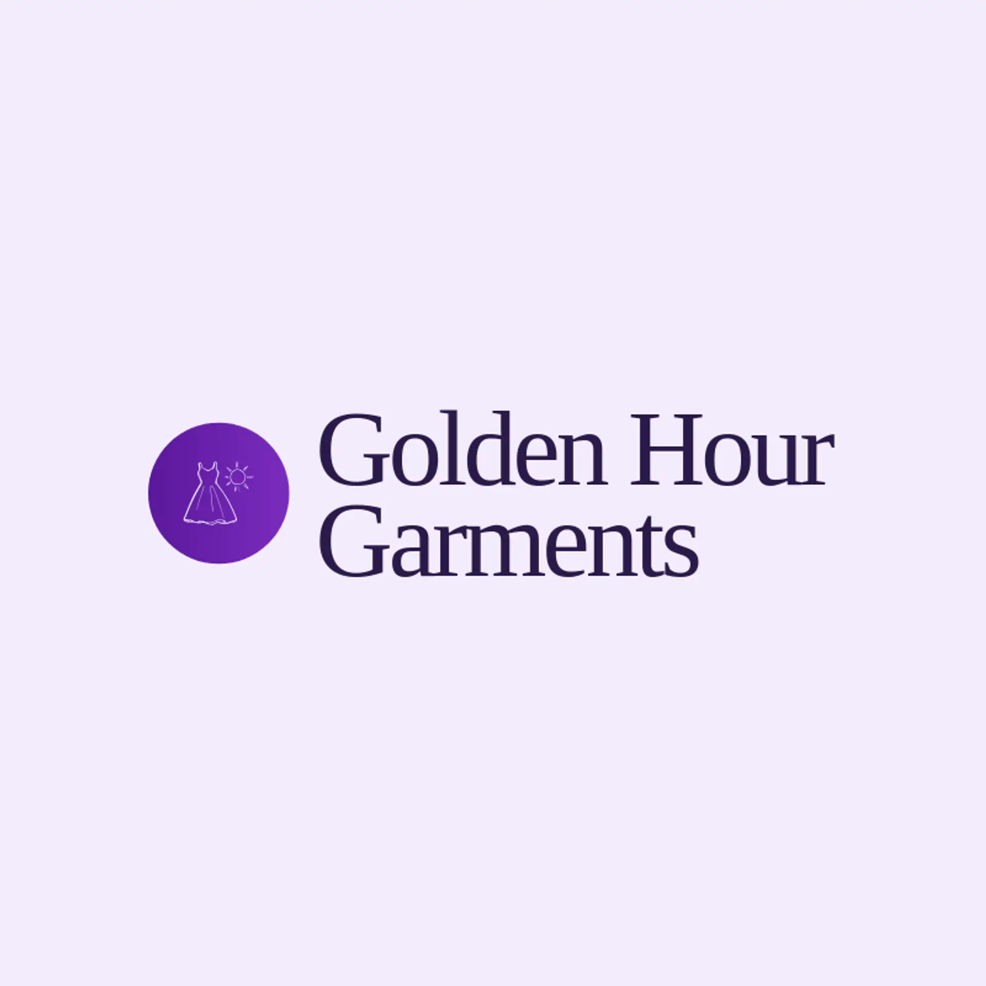Golden Hour Garments logo for apparel