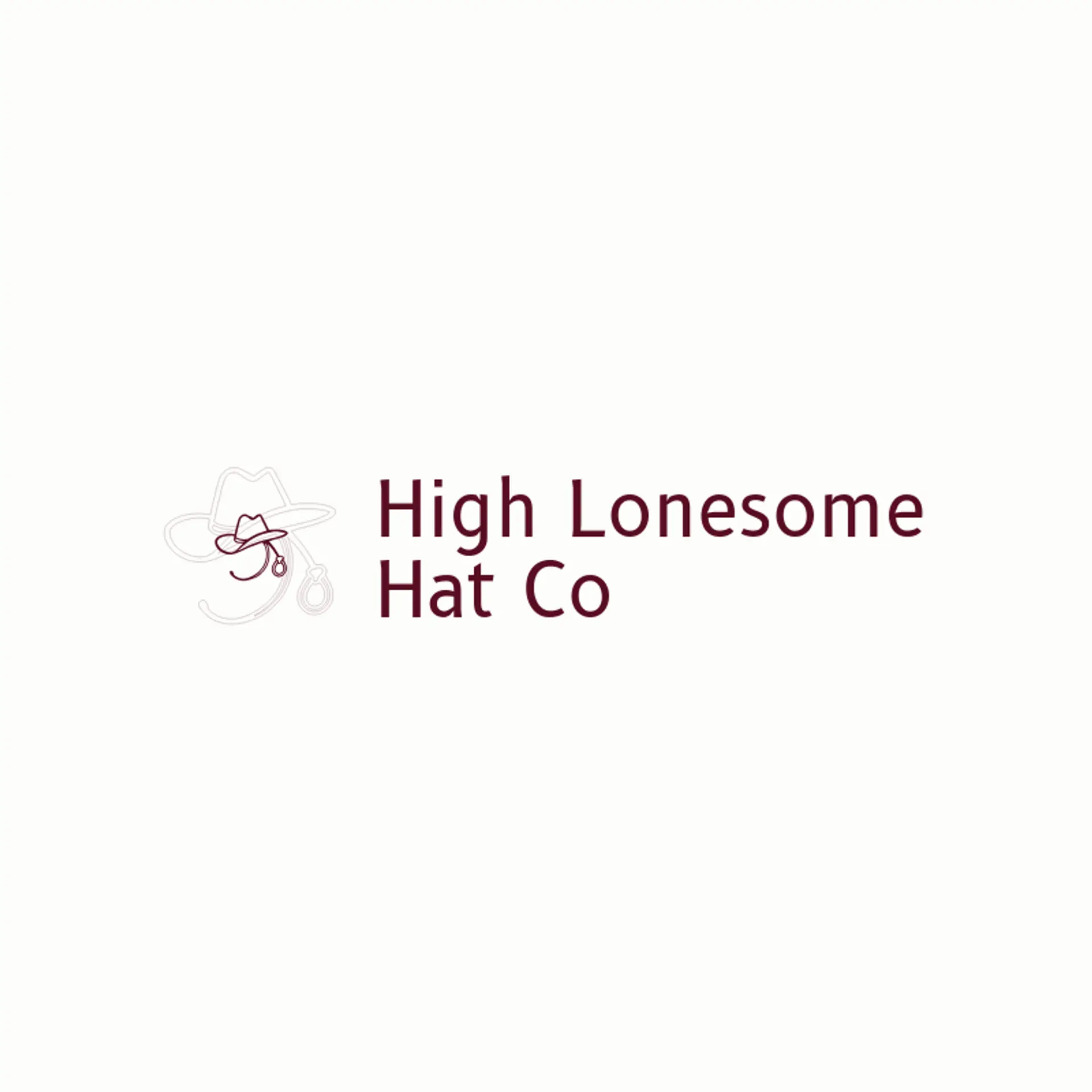 High Lonesome Hat Co logo for cowboy hat
