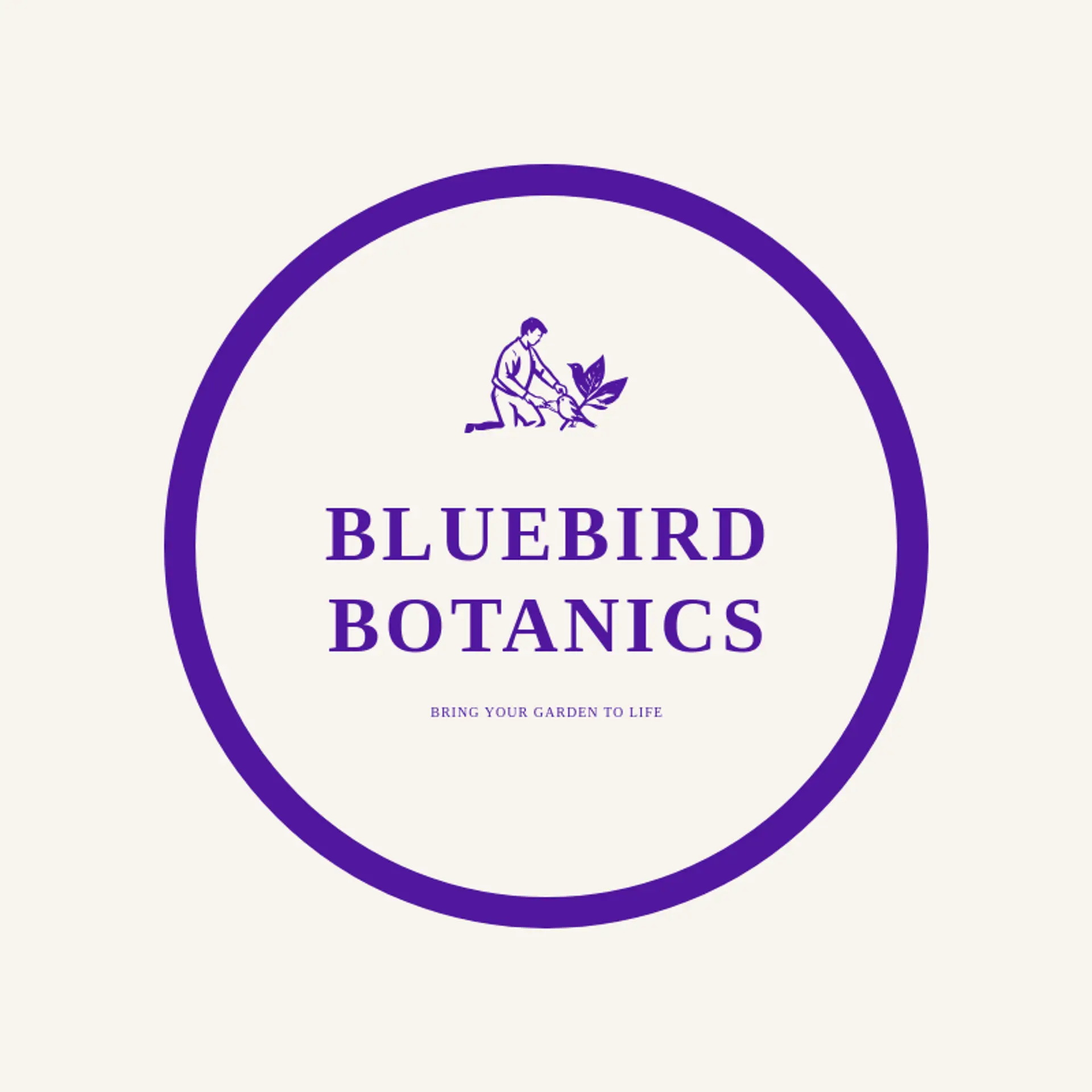 Bluebird Botanics logo for gardening