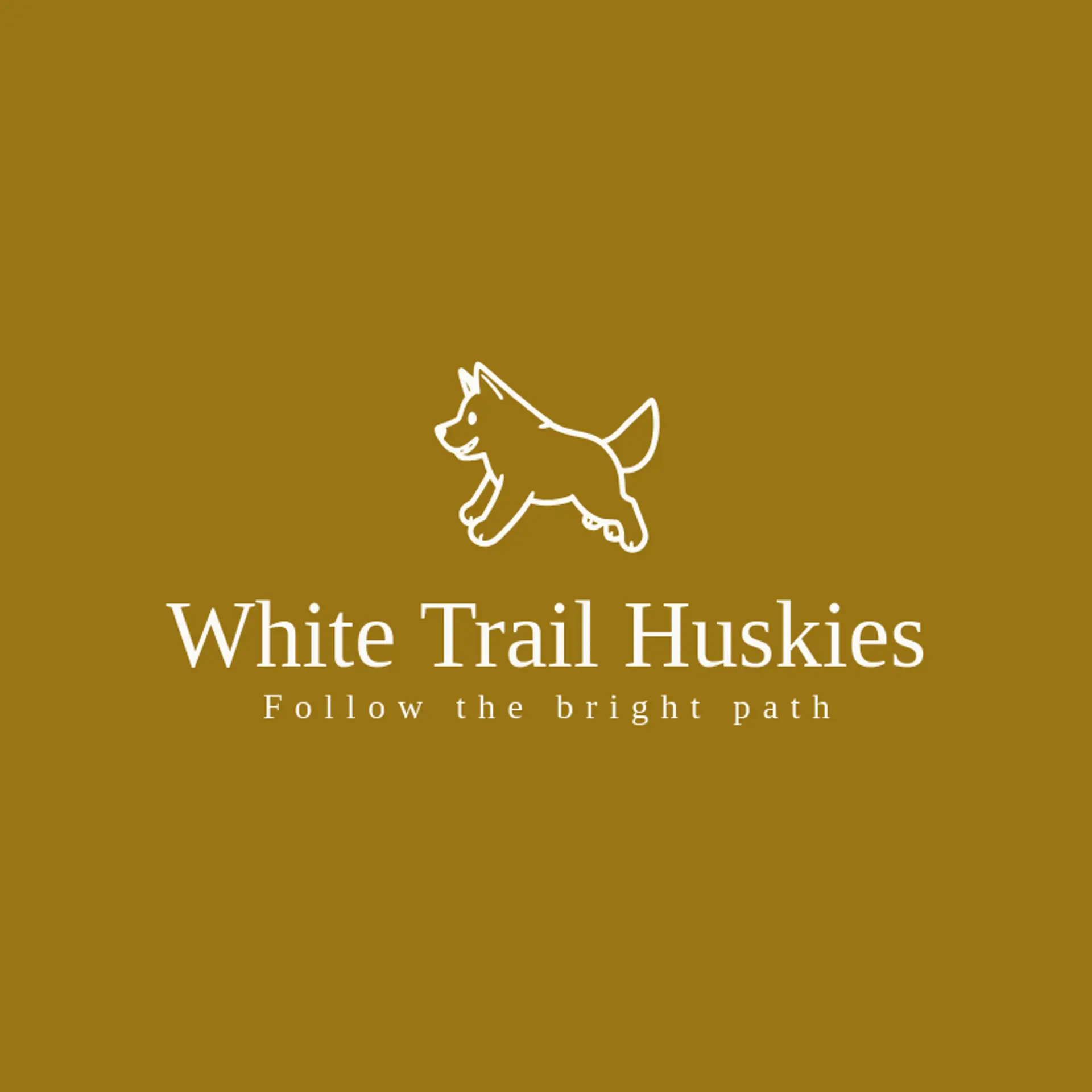White Trail Huskies logo for husky