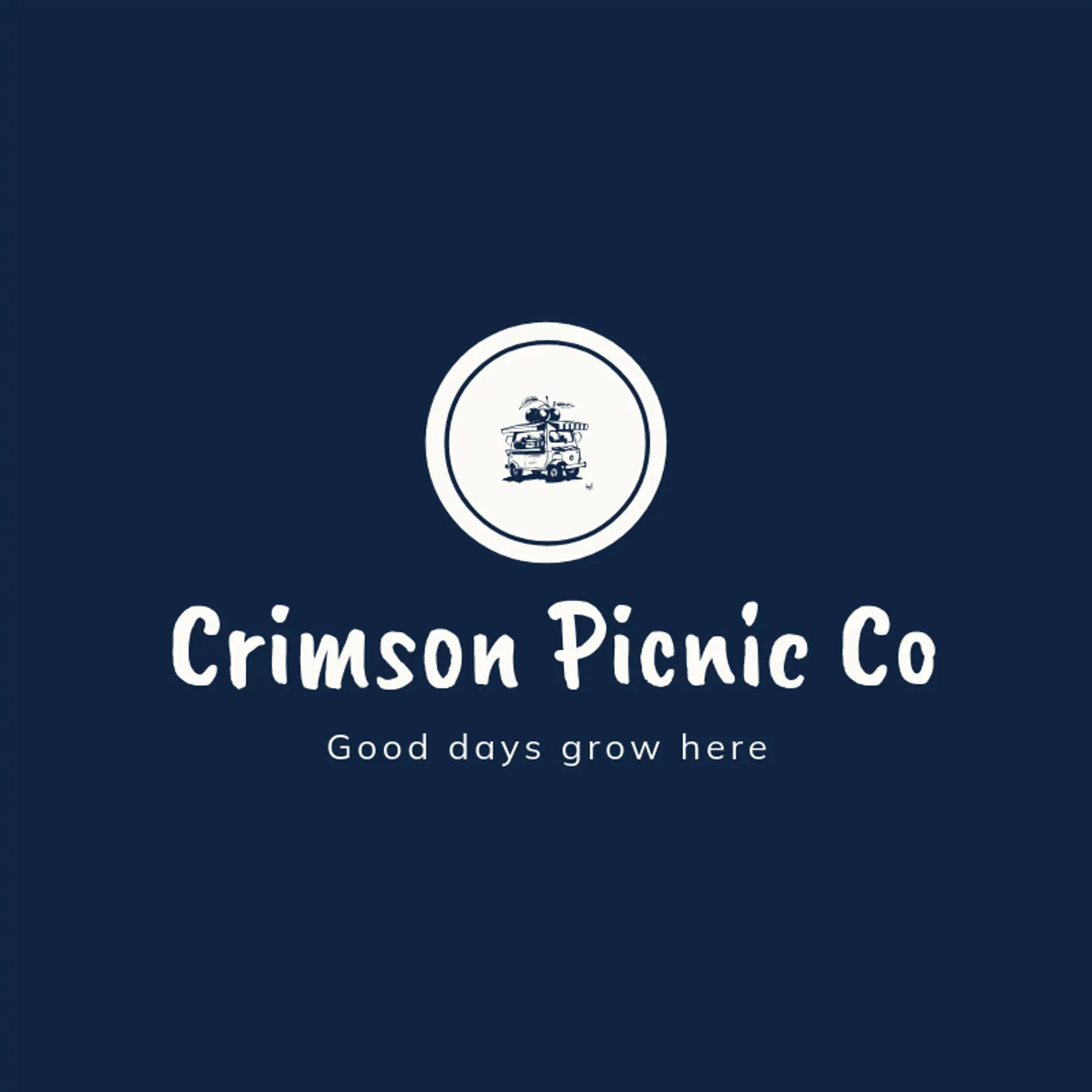 Crimson Picnic Co logo for cherry