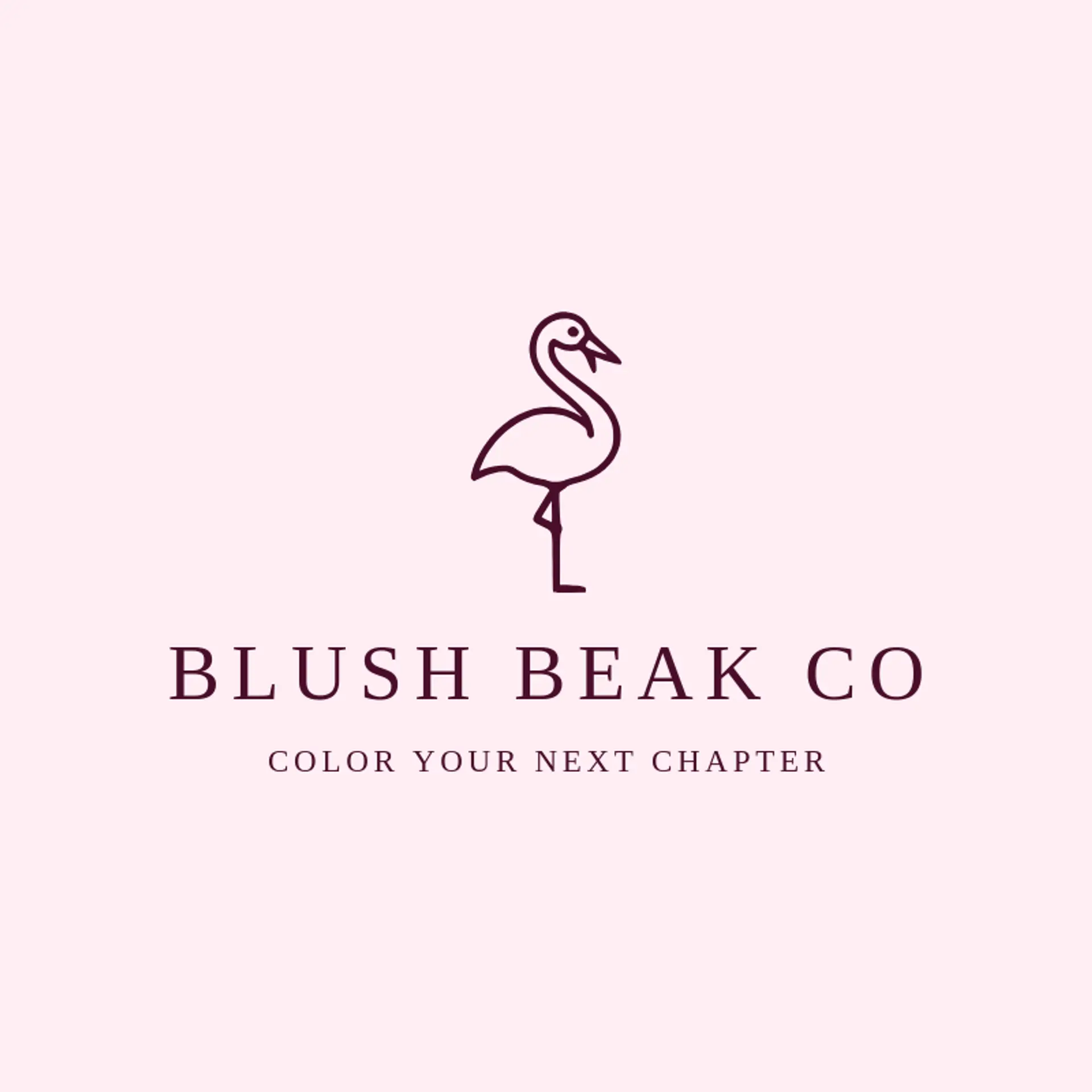 Blush Beak Co logo for flamingo