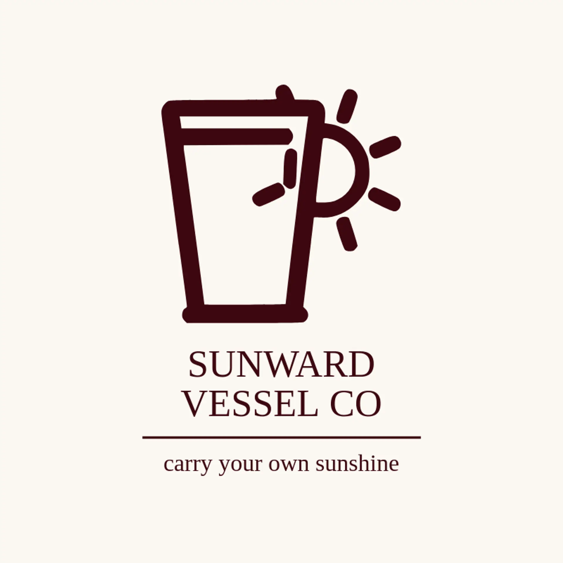 Sunward Vessel Co logo for tumbler