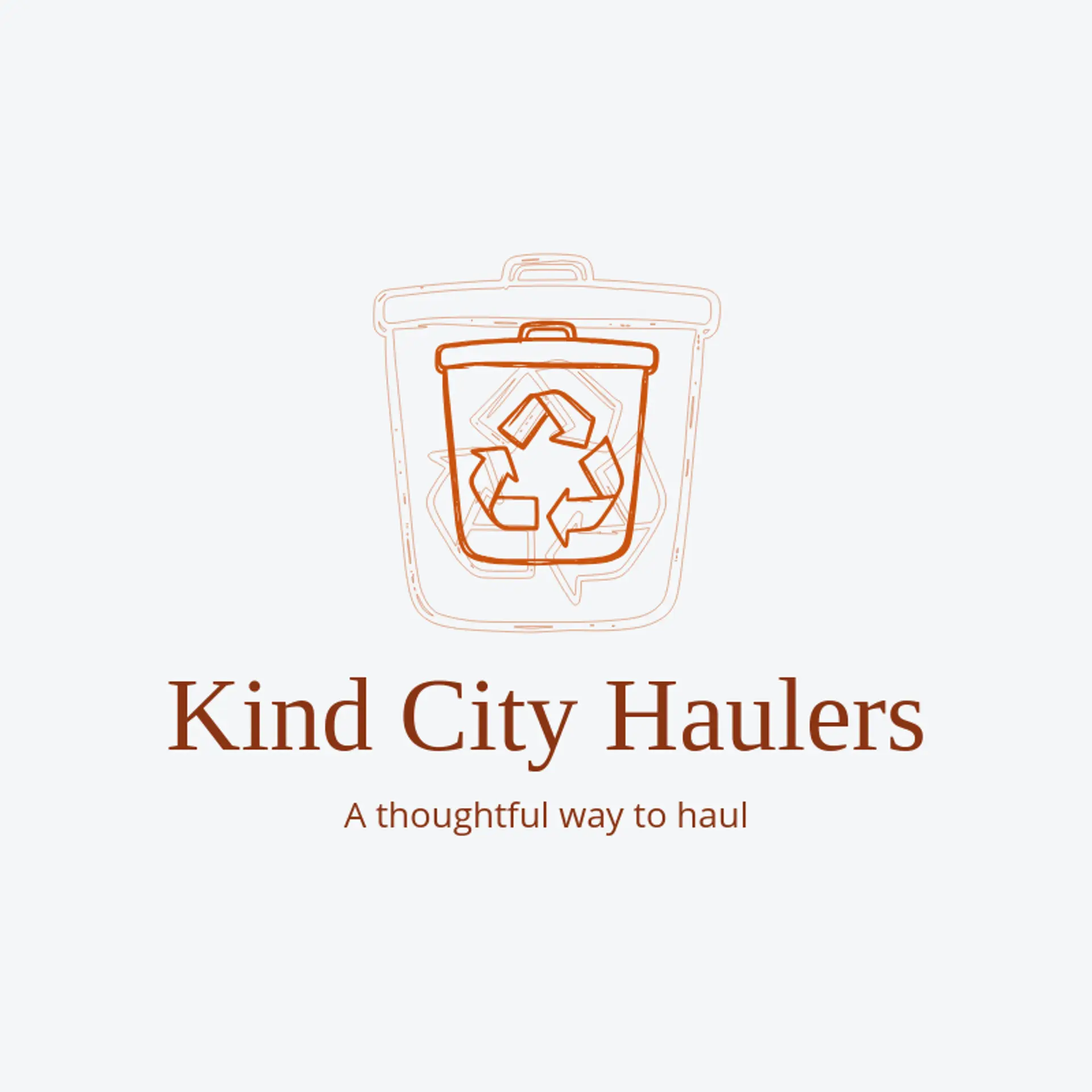 Kind City Haulers logo for trash
