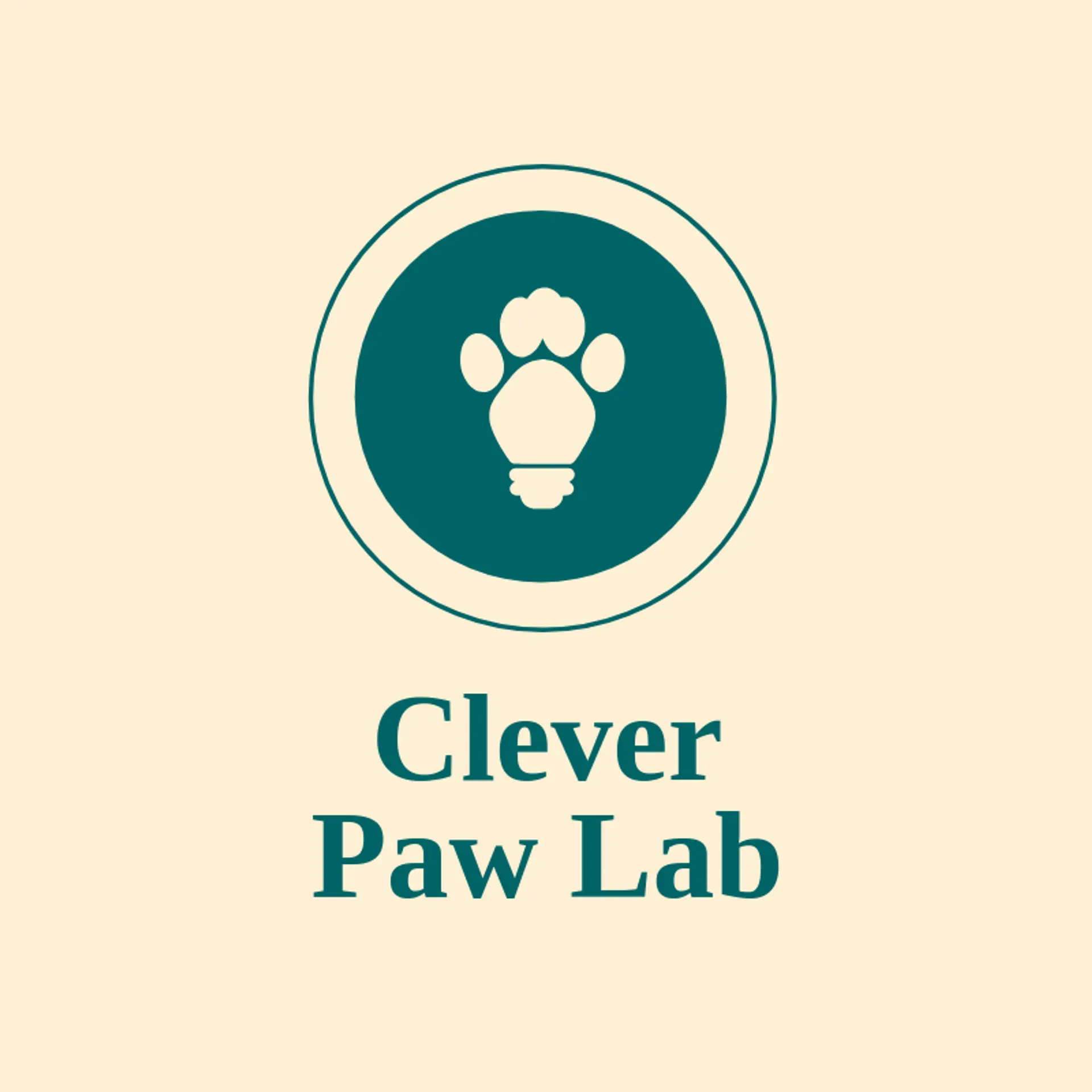 Clever Paw Lab logo for paw print