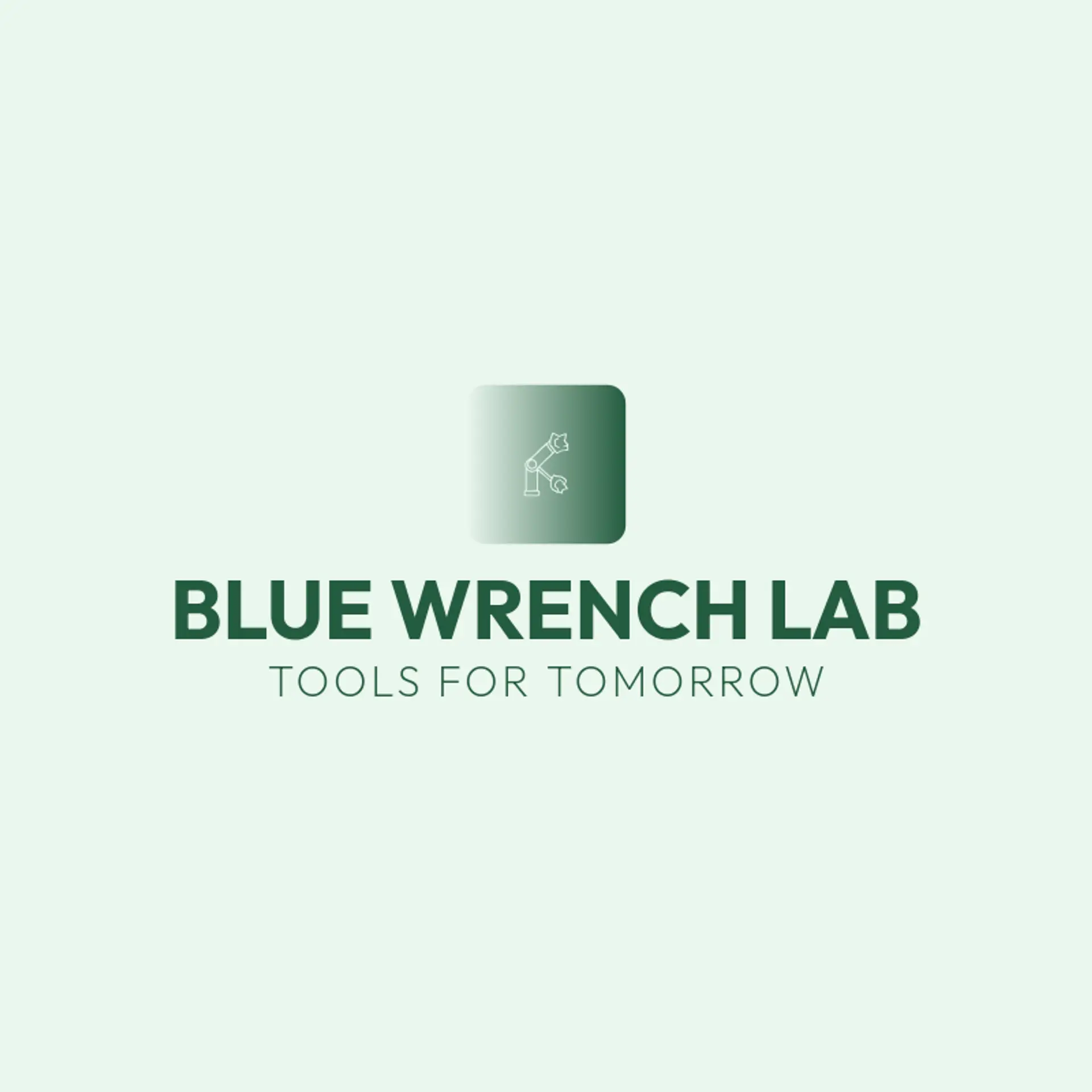 Blue Wrench Lab logo for robot