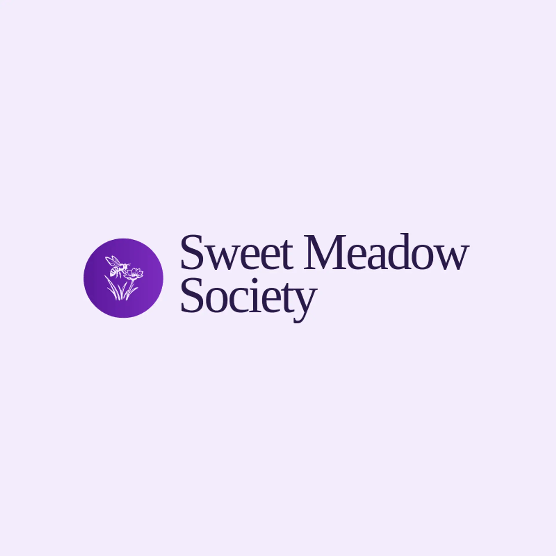 Sweet Meadow Society logo for honey bee