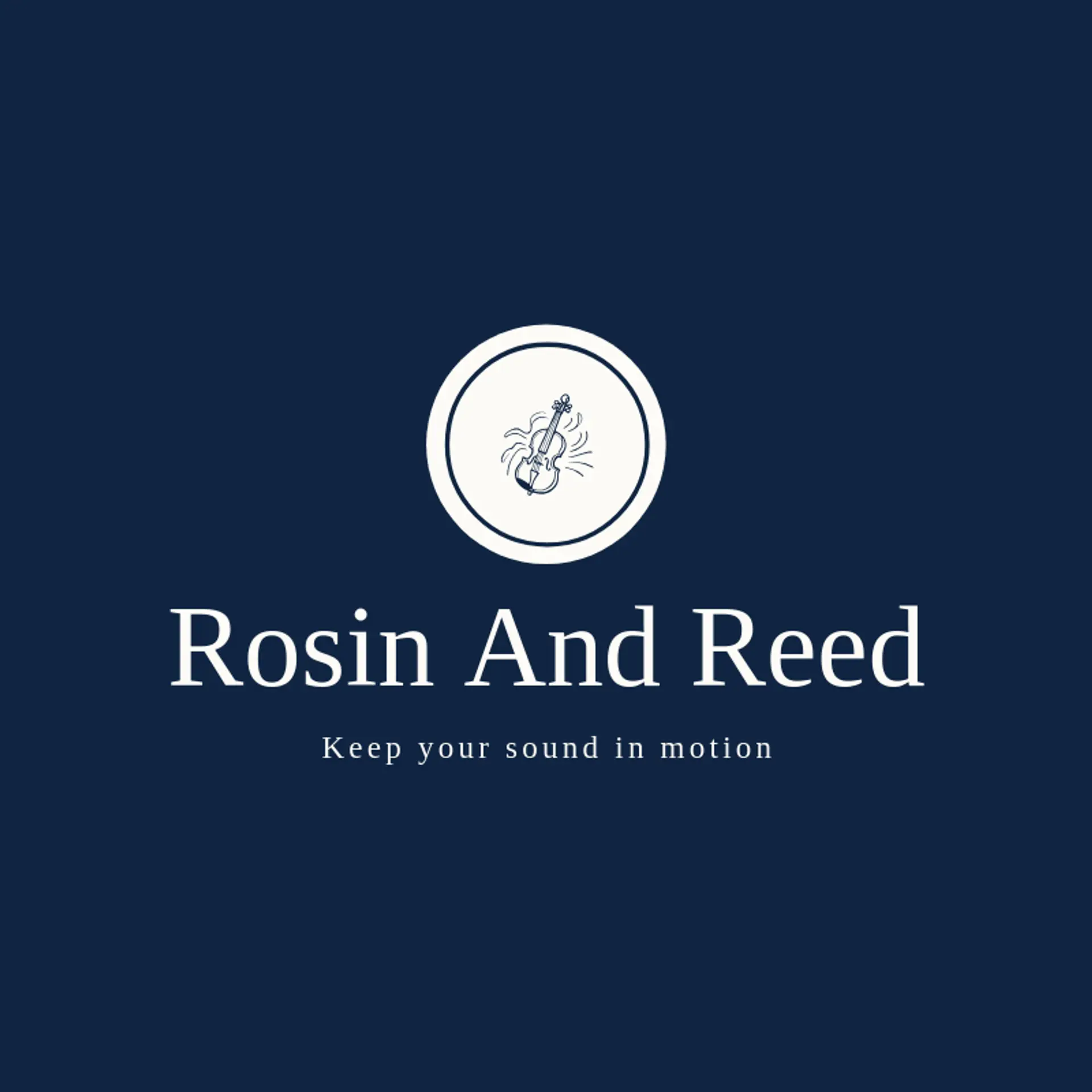 Rosin and Reed logo for violin