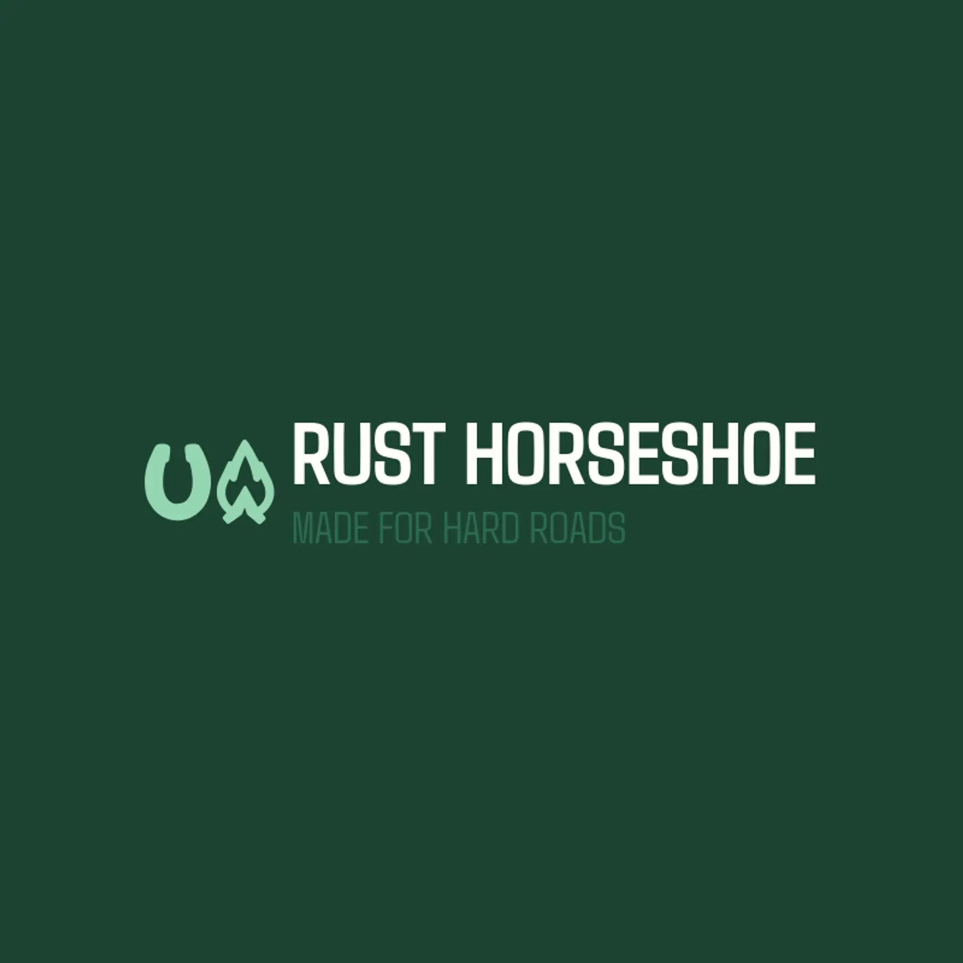 Rust Horseshoe logo for cowboy