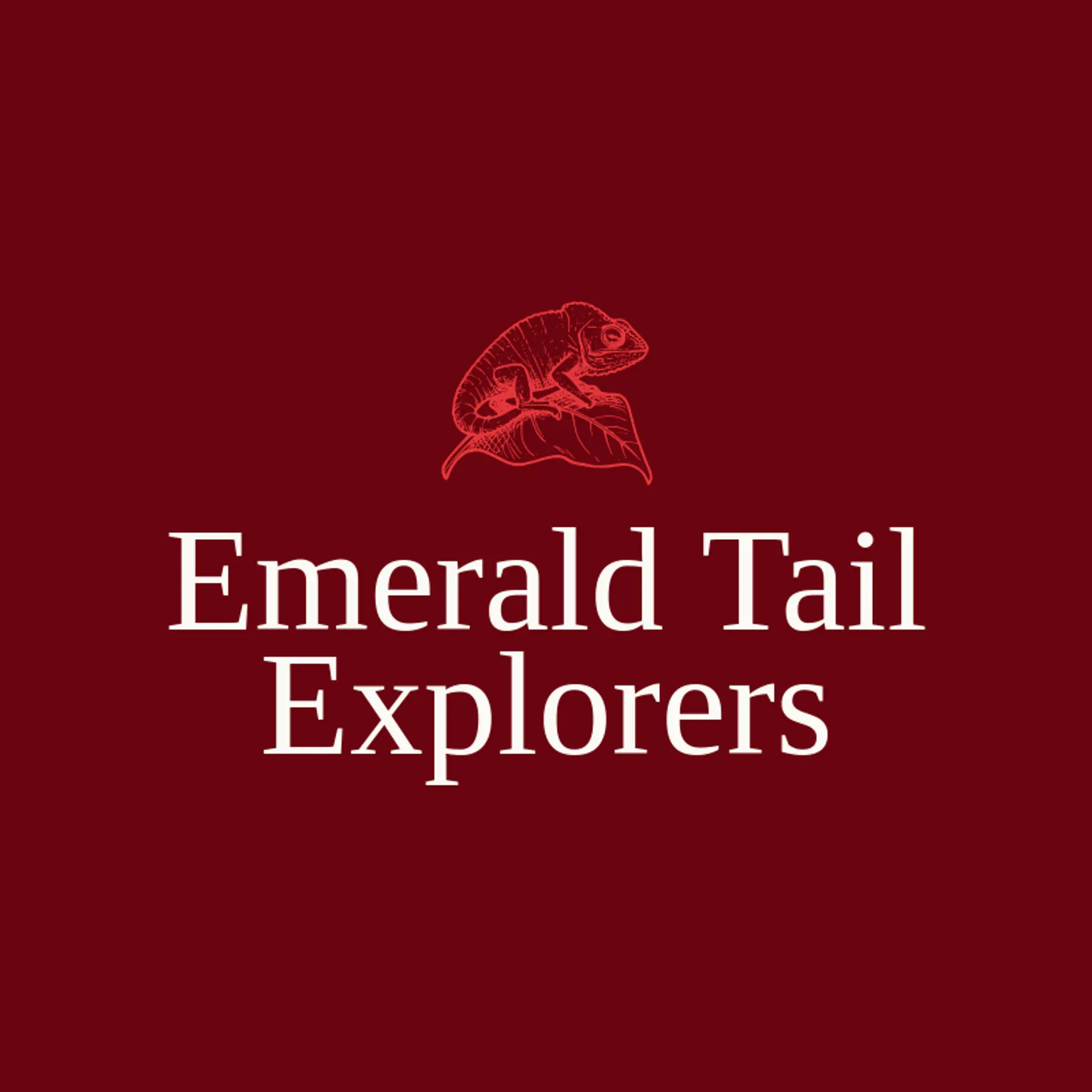 Emerald Tail Explorers logo for chameleon