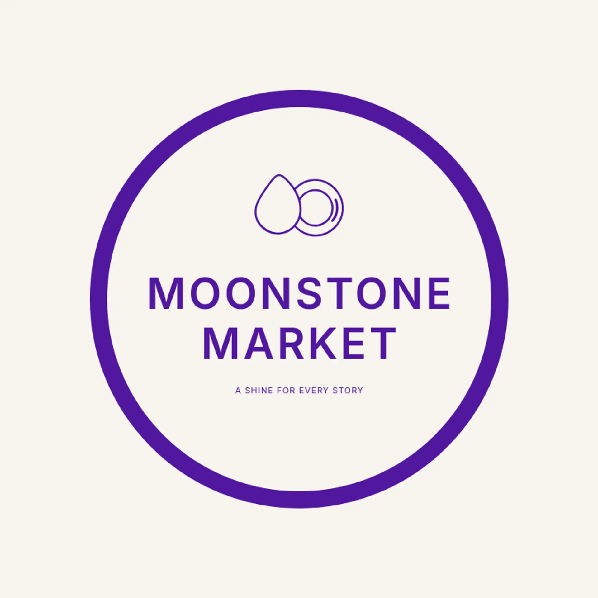 Moonstone Market logo for bangle