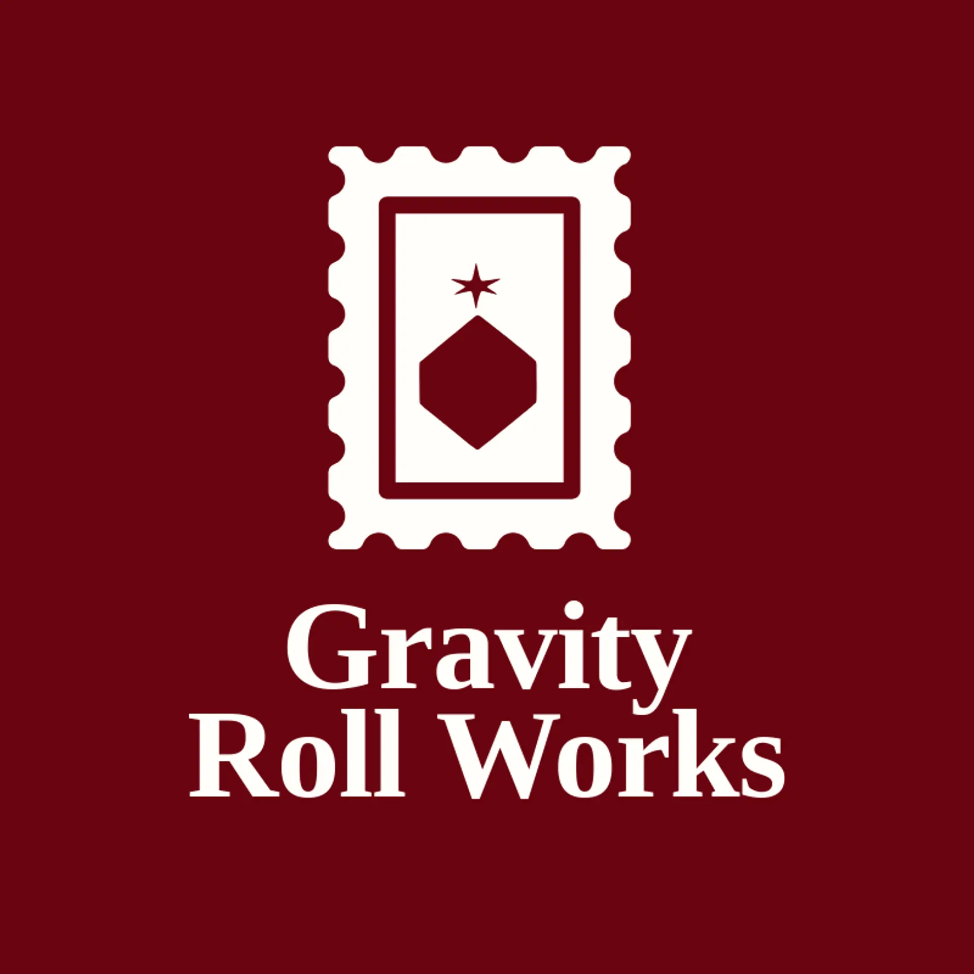 Gravity Roll Works logo for dice