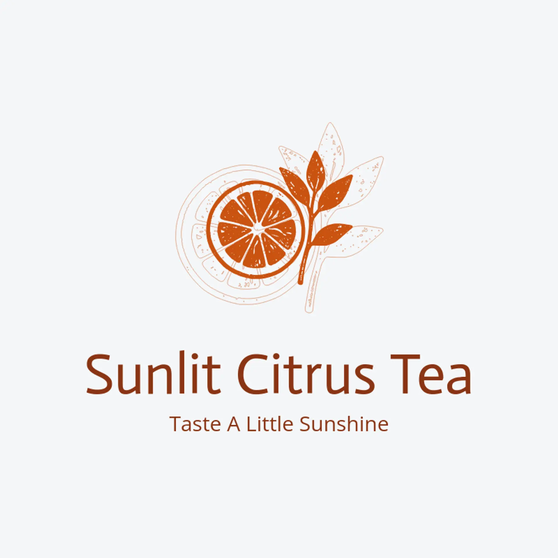 Sunlit Citrus Tea logo for tea shop