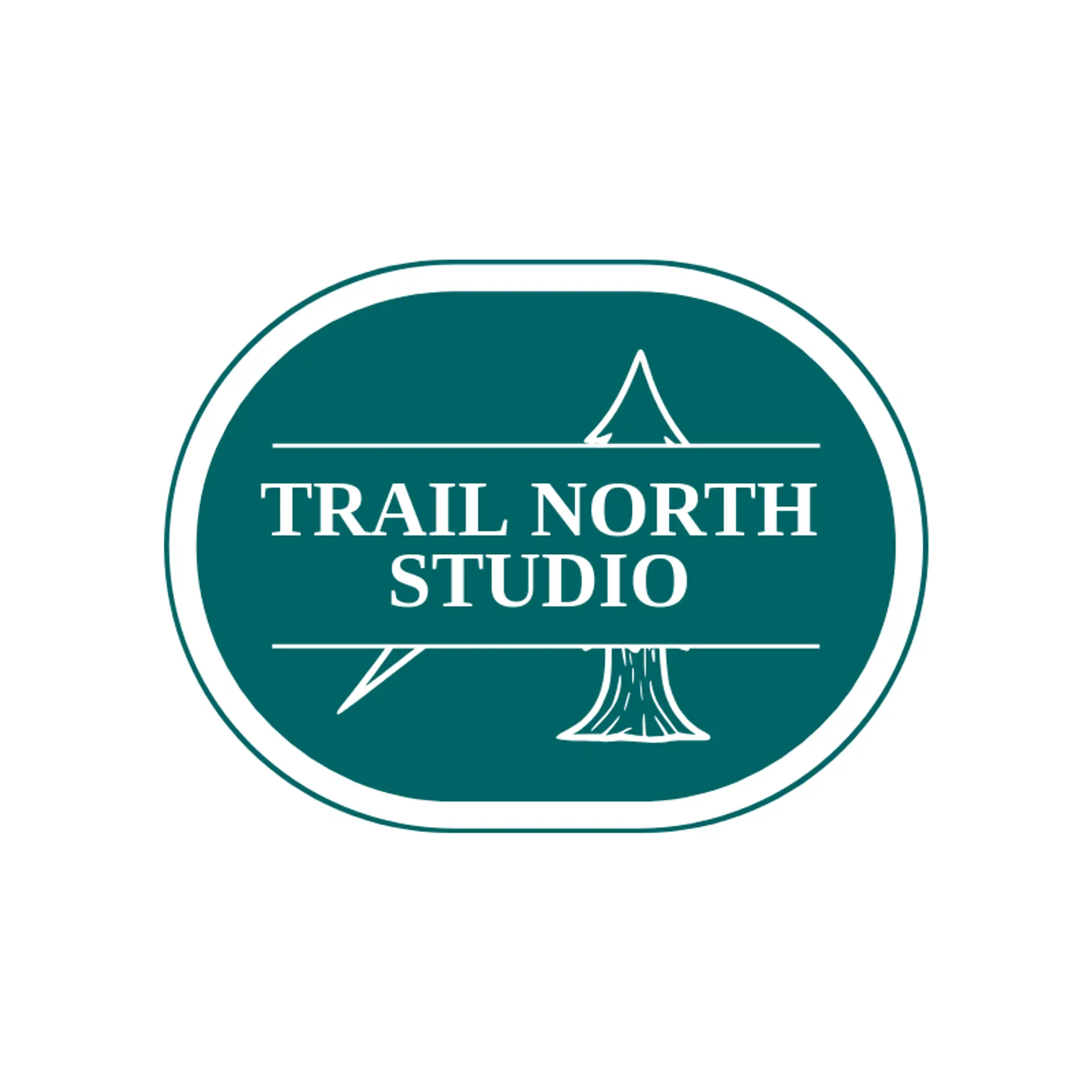 Trail North Studio logo for pine tree