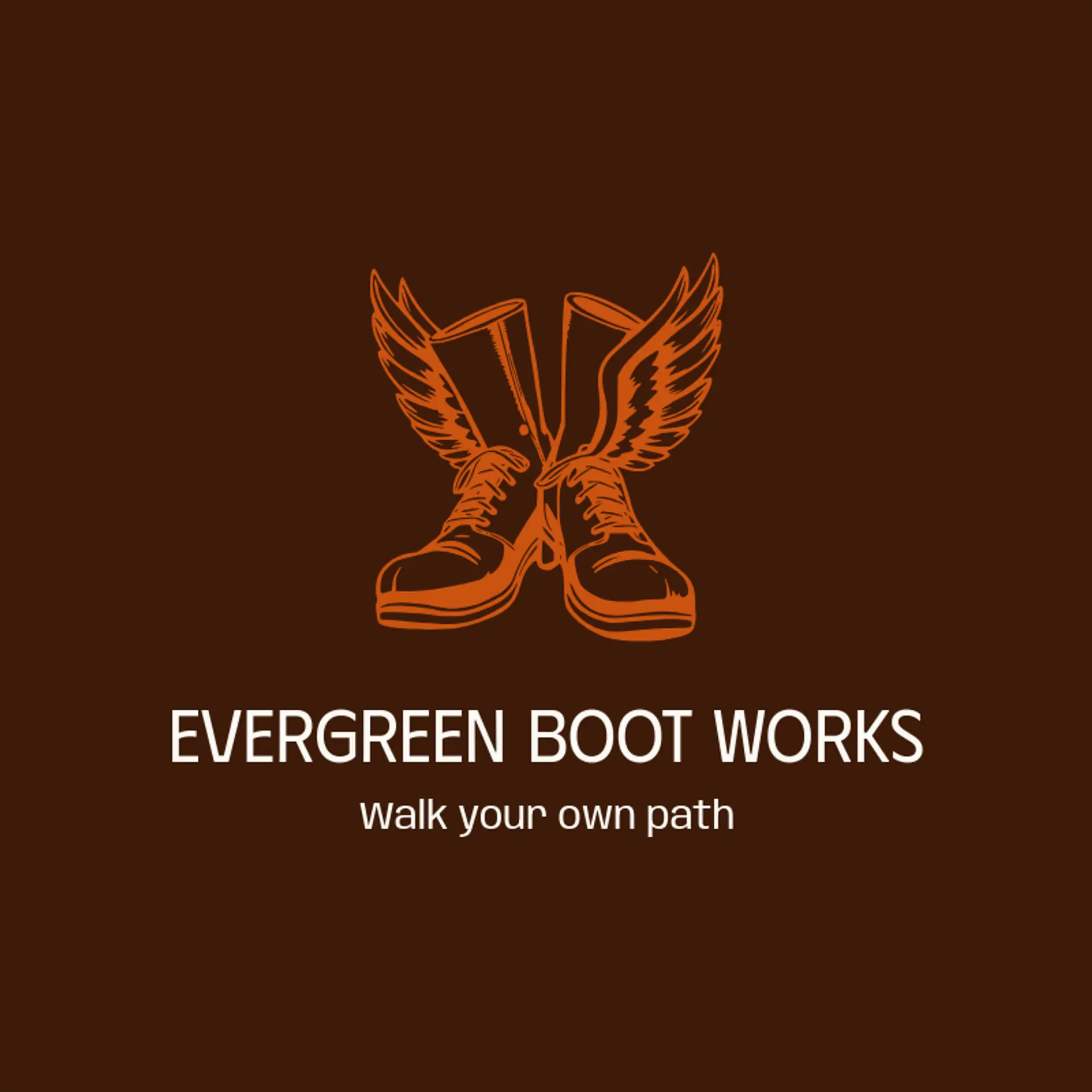 Evergreen Boot Works logo for boots