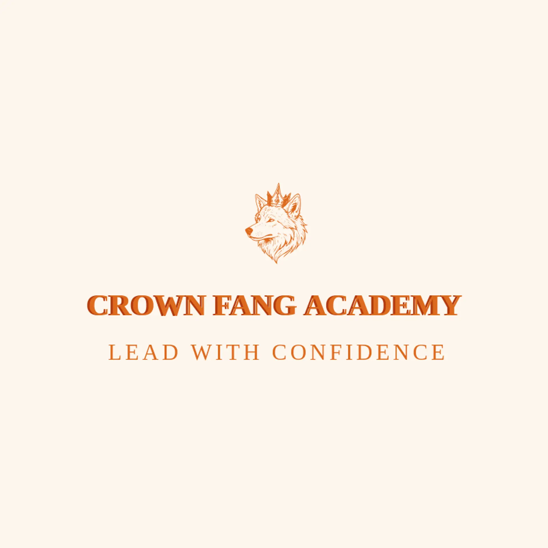 Crown Fang Academy logo for wolf head