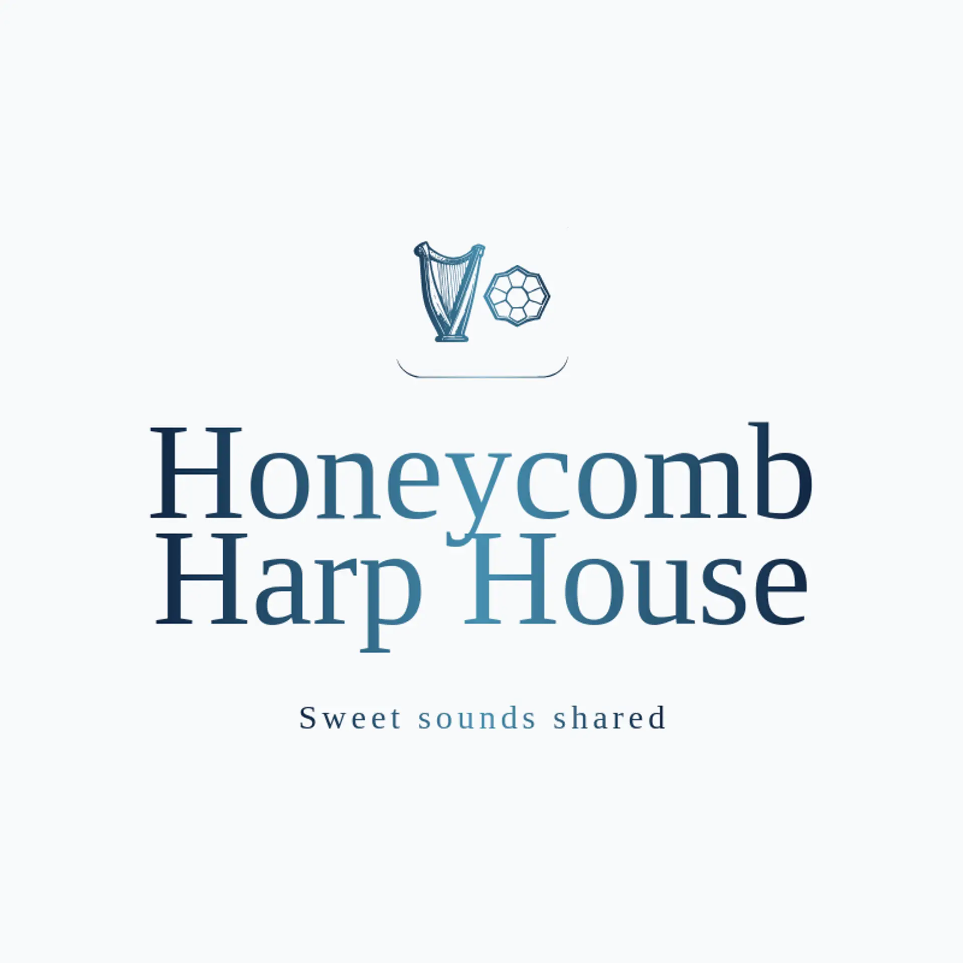 Honeycomb Harp House logo for harp
