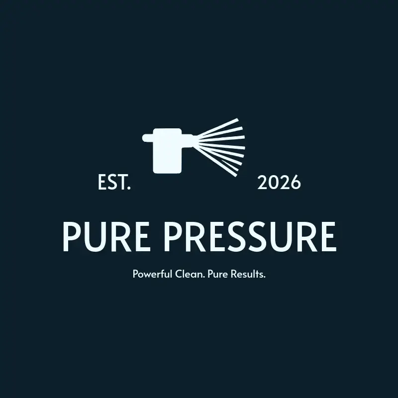 The pressure washing name Pure Pressure as a branded logo with a single color icon